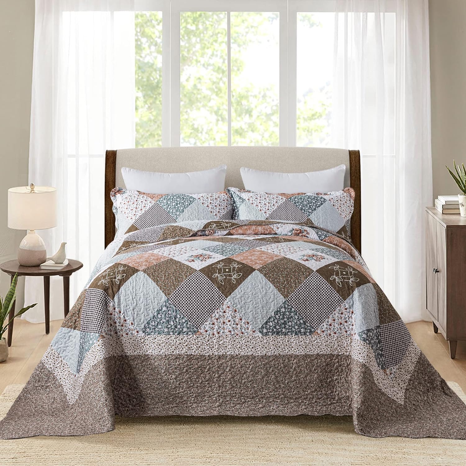 HoneiLife Oversized King Quilt Set 3 Pcs
