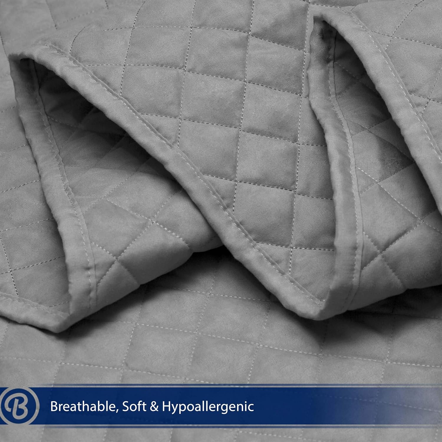 Bare Home Full XL Coverlet Set Microfiber Sheet Set - Light Grey Grey
