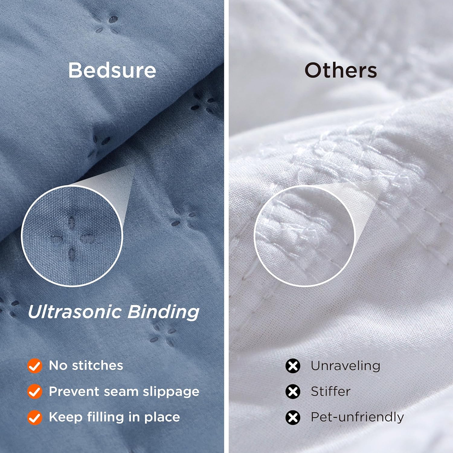 Bedsure King Quilt Set - Mineral Blue 106x96 Inch