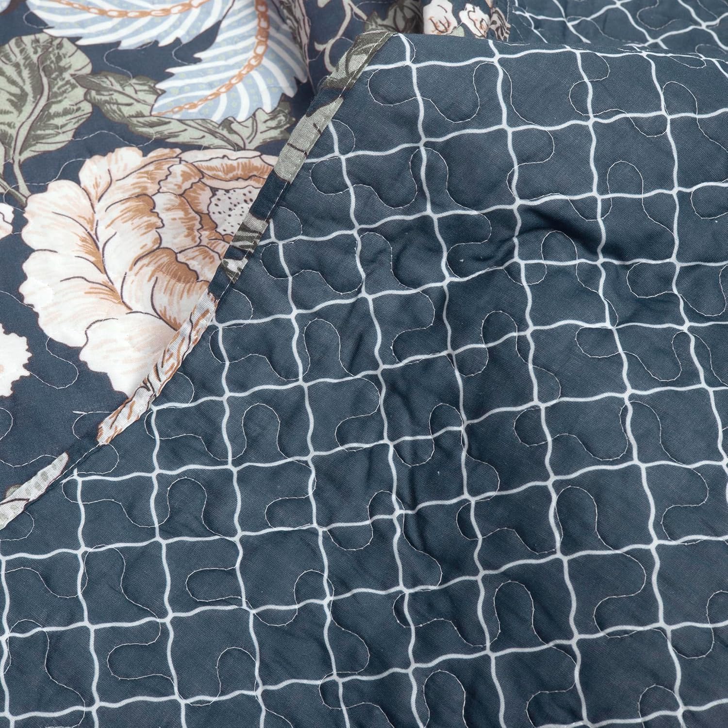 Lush Decor Sydney Reversible Cotton Quilt Set King 1