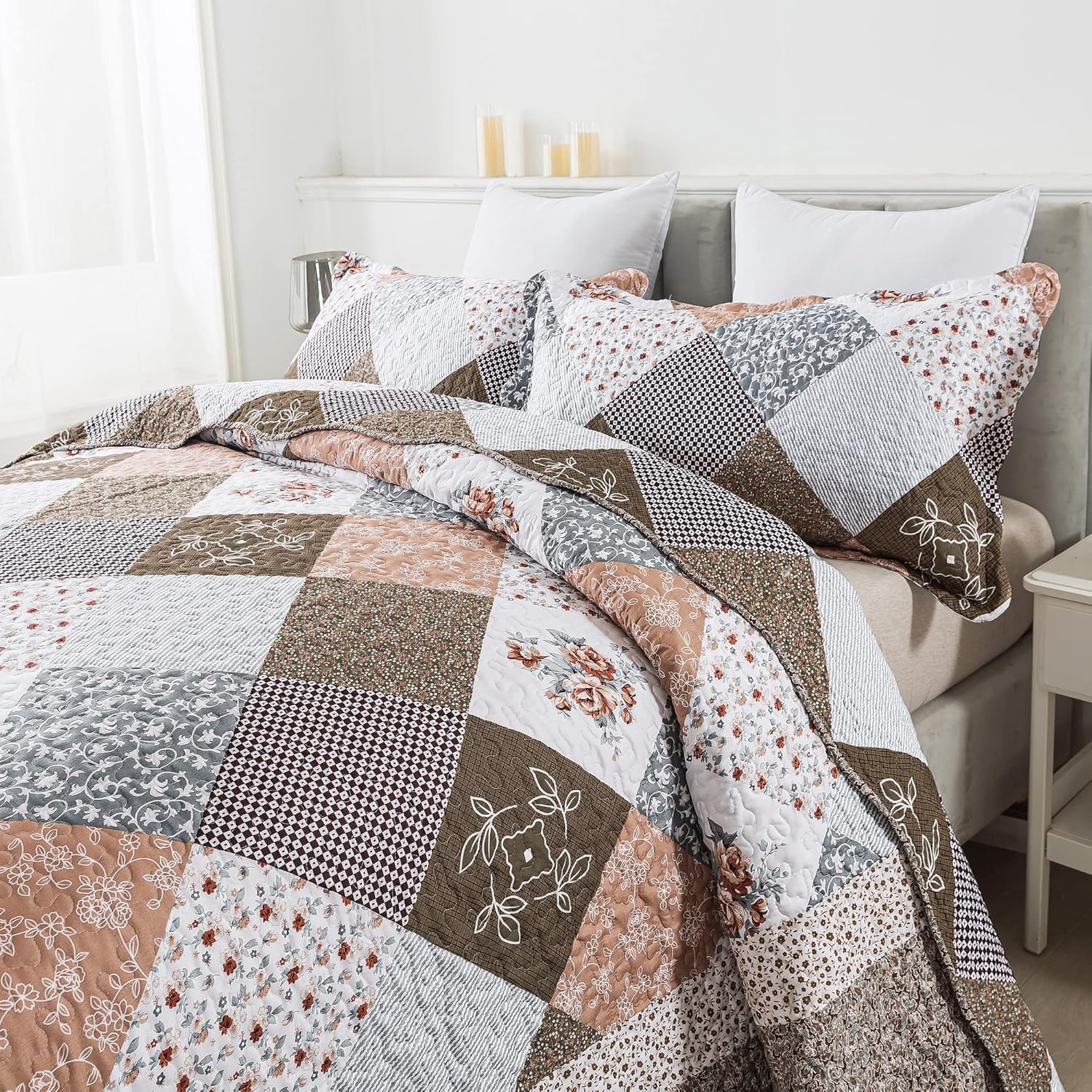 HoneiLife Oversized King Quilt Set 3 Pcs