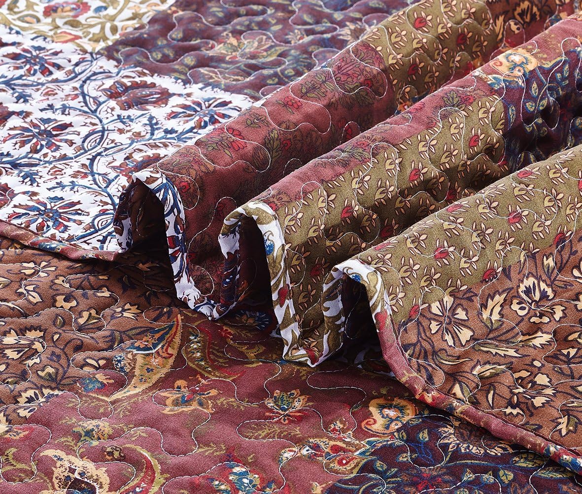 SLPR Autumn Patchwork Quilt Set Queen Size 3-Piece