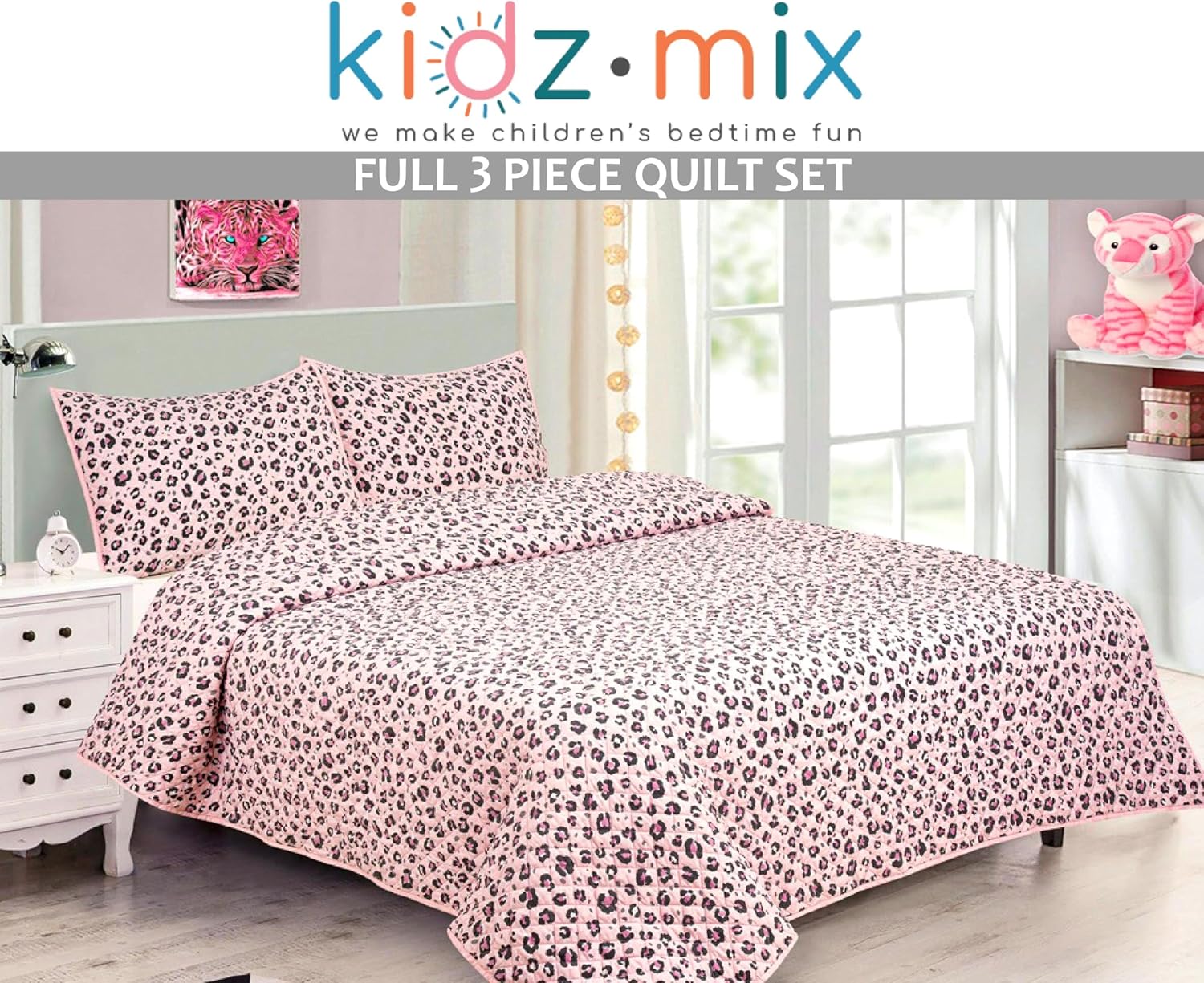 Cheetah Girl Power Quilt Set Full 1