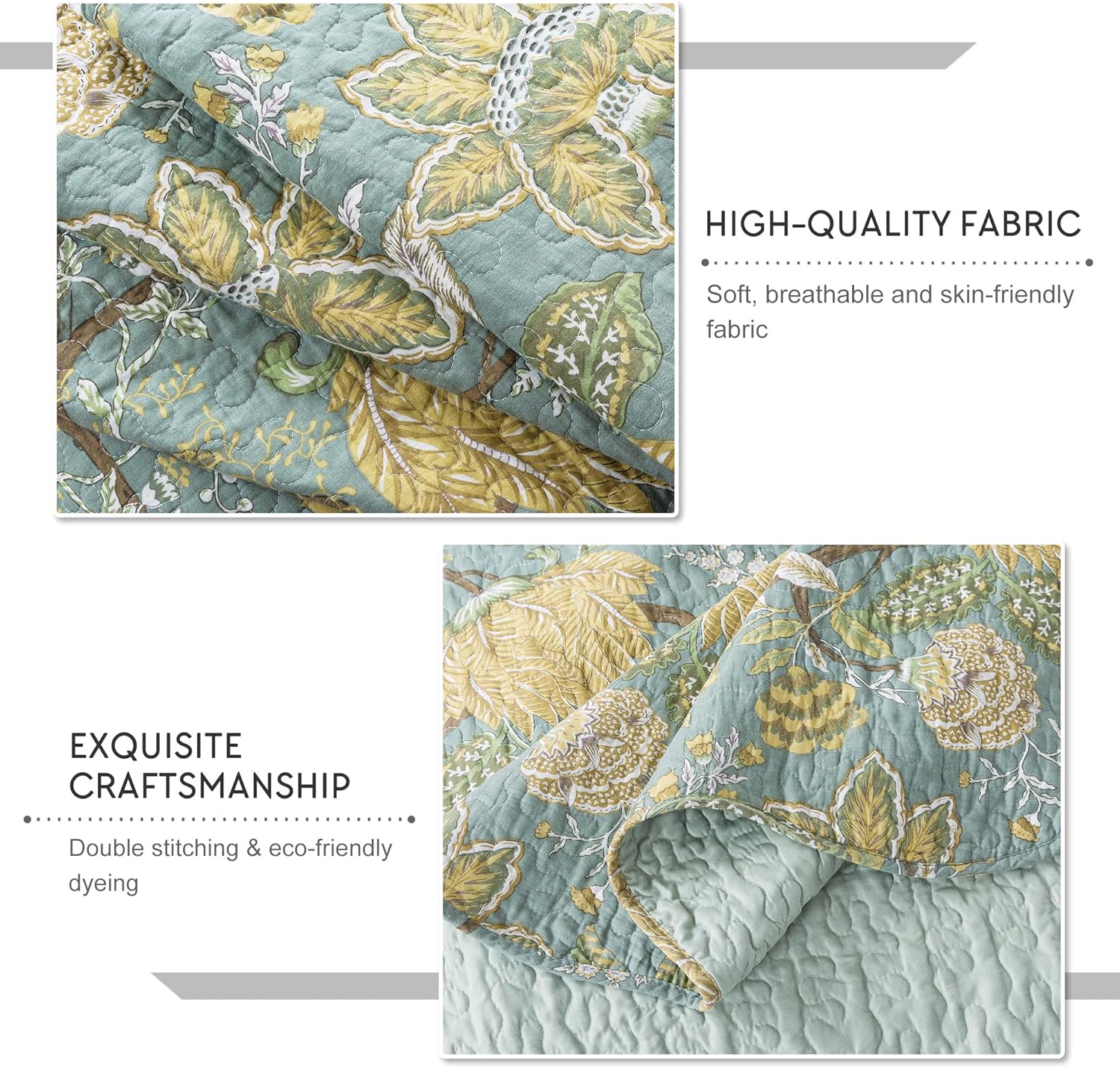 Travan 3-Piece Quilt Set with Shams - King Size