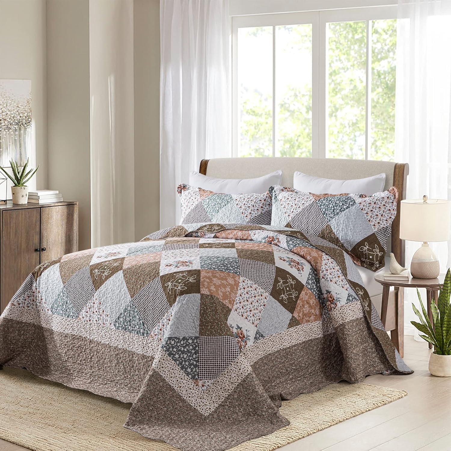 HoneiLife Oversized King Quilt Set 3 Pcs