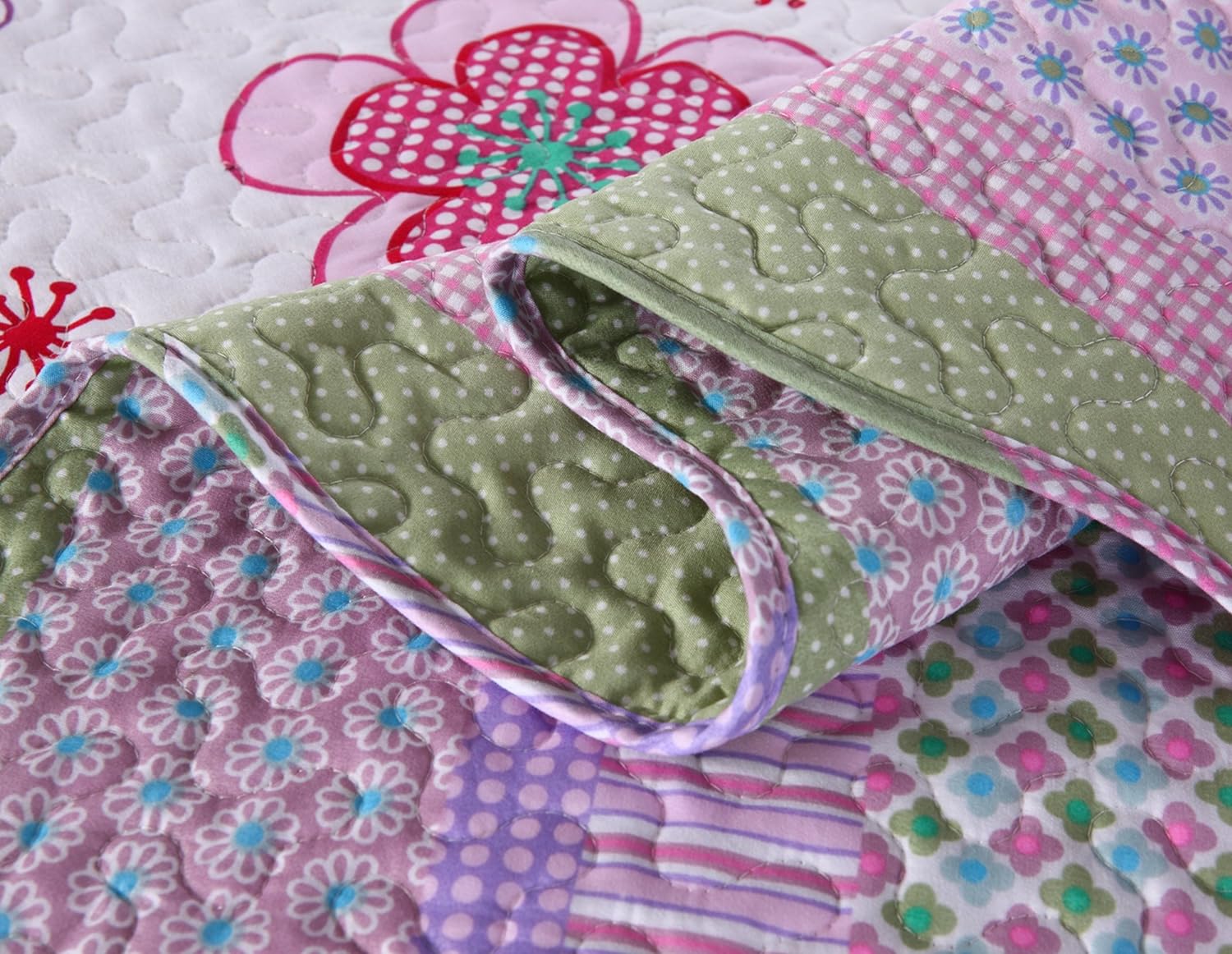 MarCielo 3 Piece Kids Bedspread Quilt Set