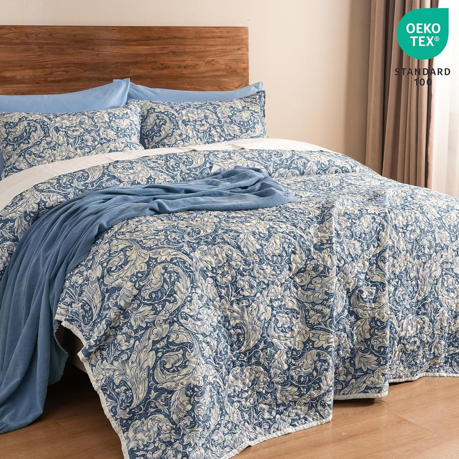 PHF Floral Patchwork Quilt Set Queen Size