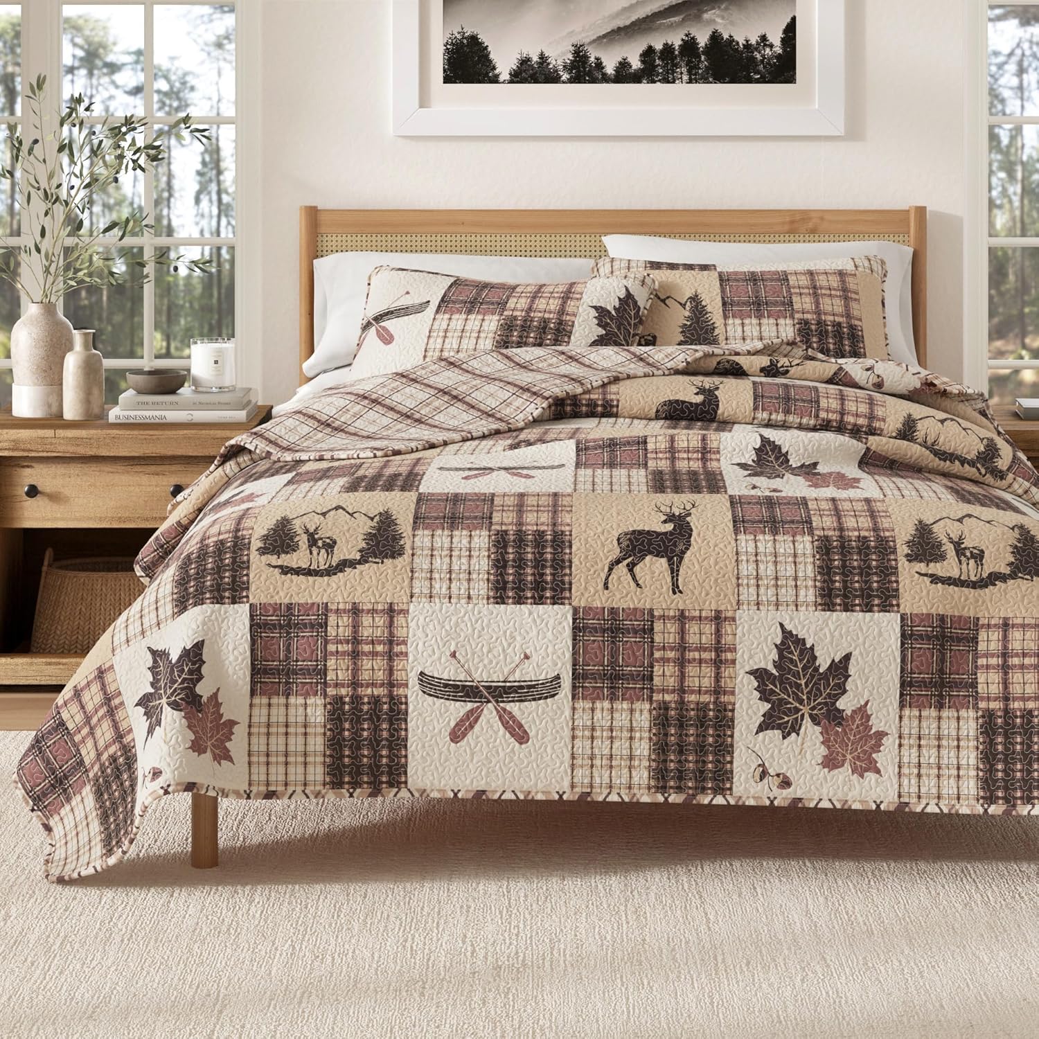 Great Bay Home Redwood King Quilt Set with 2 Shams