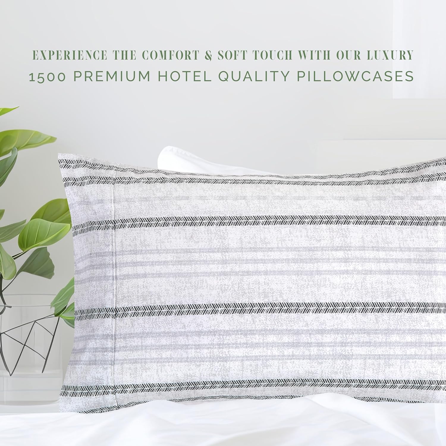 Elegant Comfort Ultra Soft Striped Pillowcases Set of 2 1
