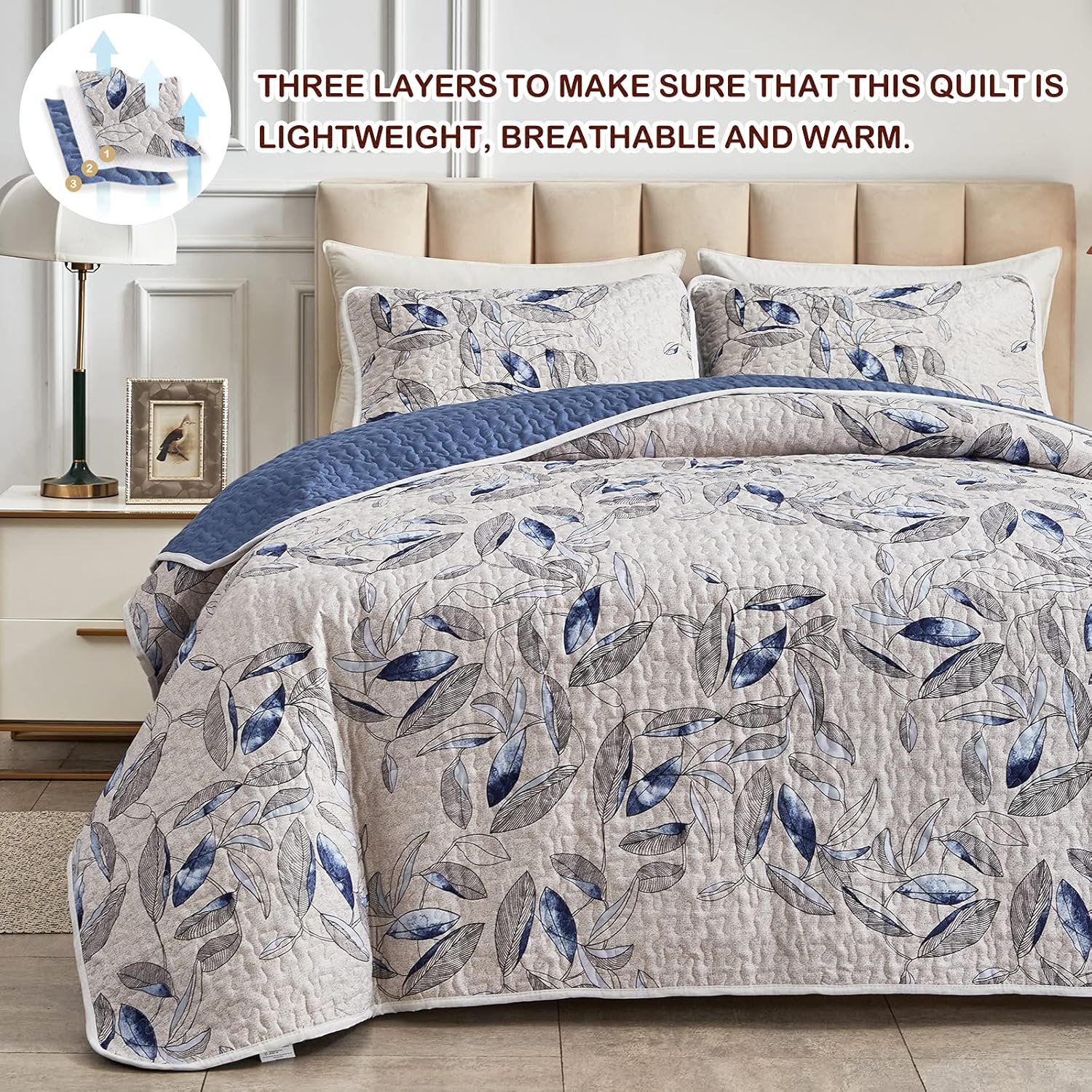 Joyreap 2-Piece Microfiber Quilt Set 1