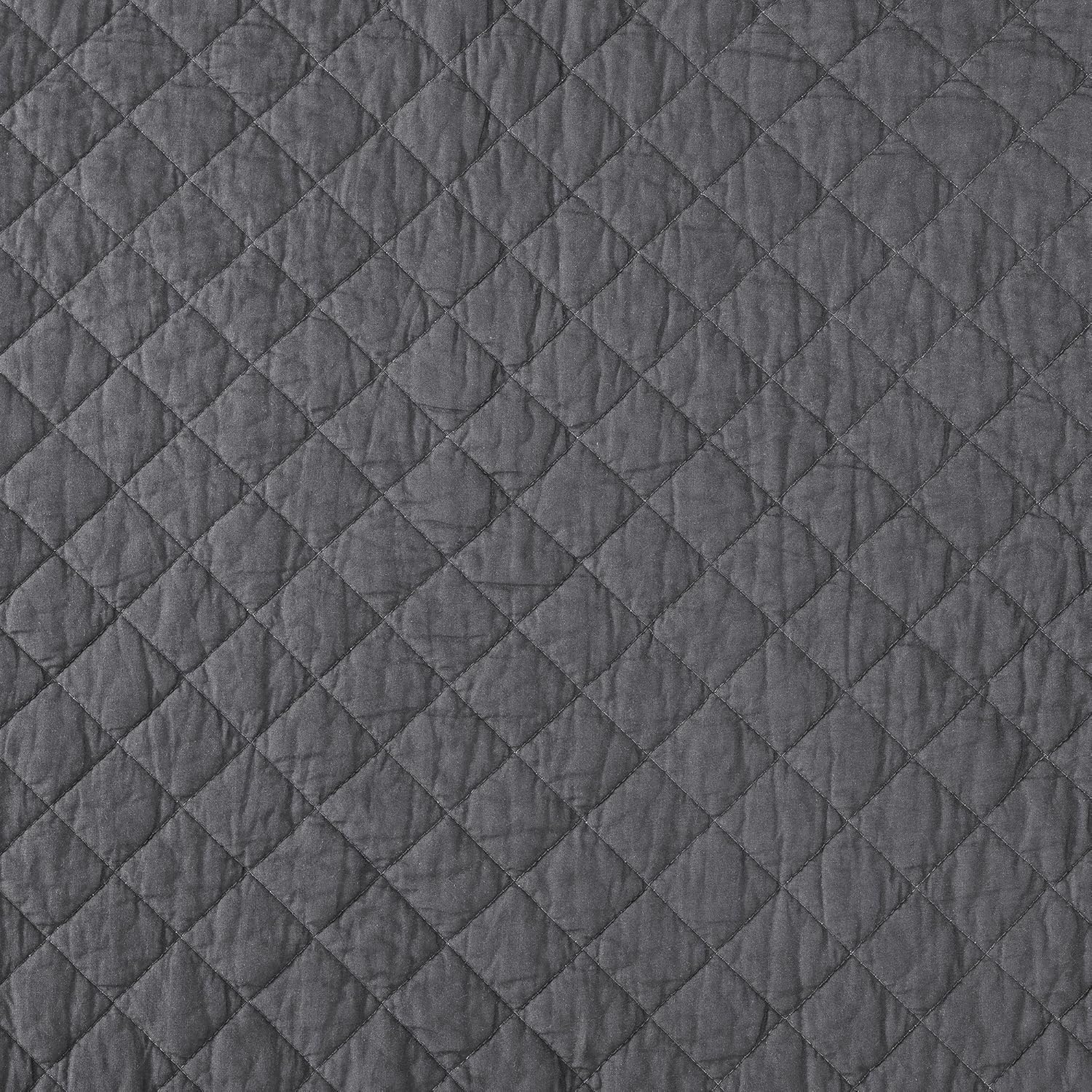 Indigo Hill 3-Piece King Quilt Set - Charcoal Cotton Shabby Chic