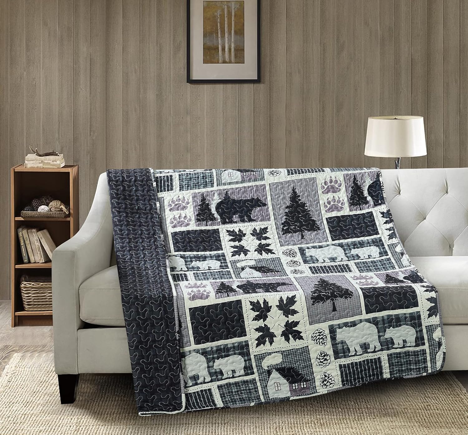 Virah Bella Quilted Throw Blanket 50x60 Lodge Style
