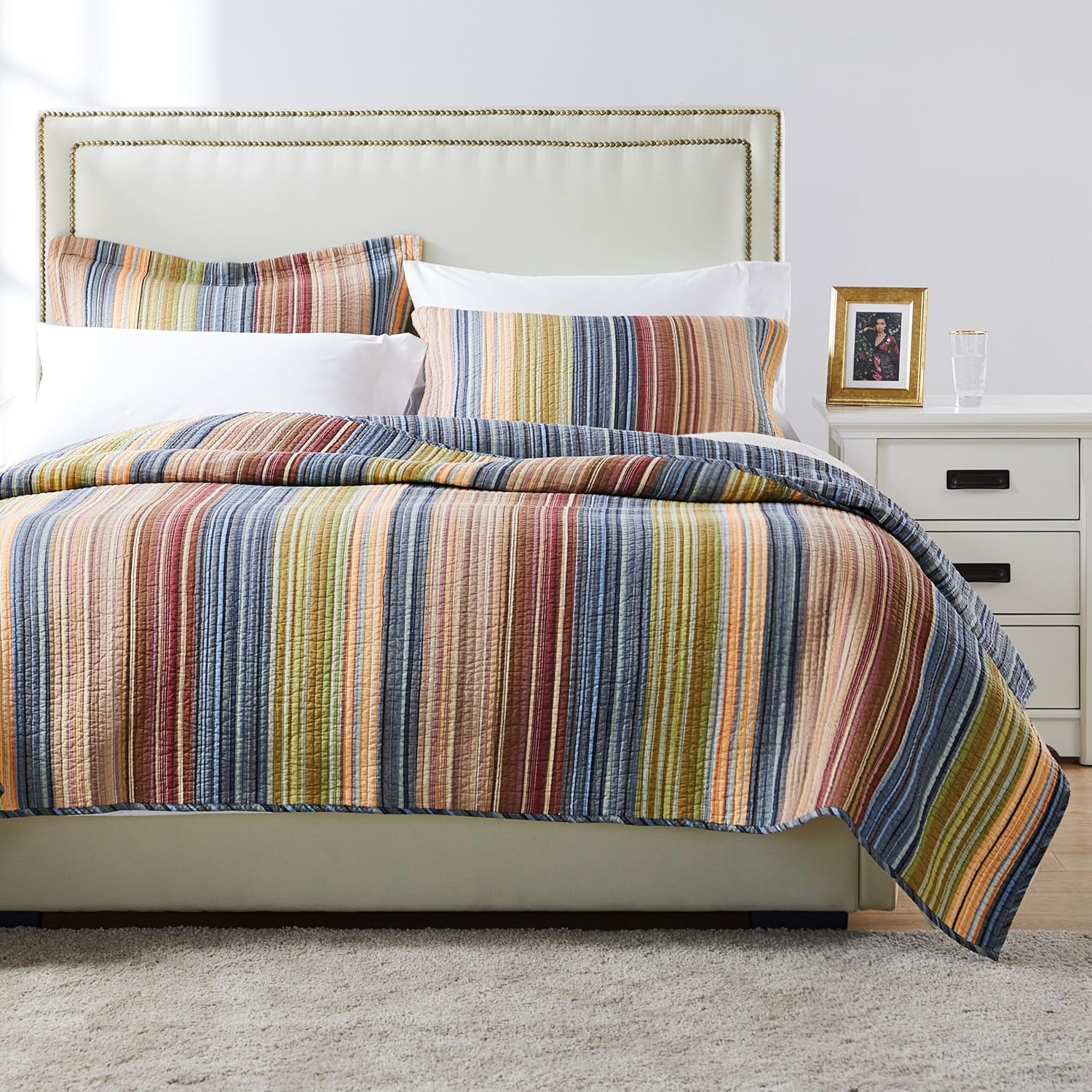 Greenland Home 100 Cotton Quilt Set Reversible TwinXL