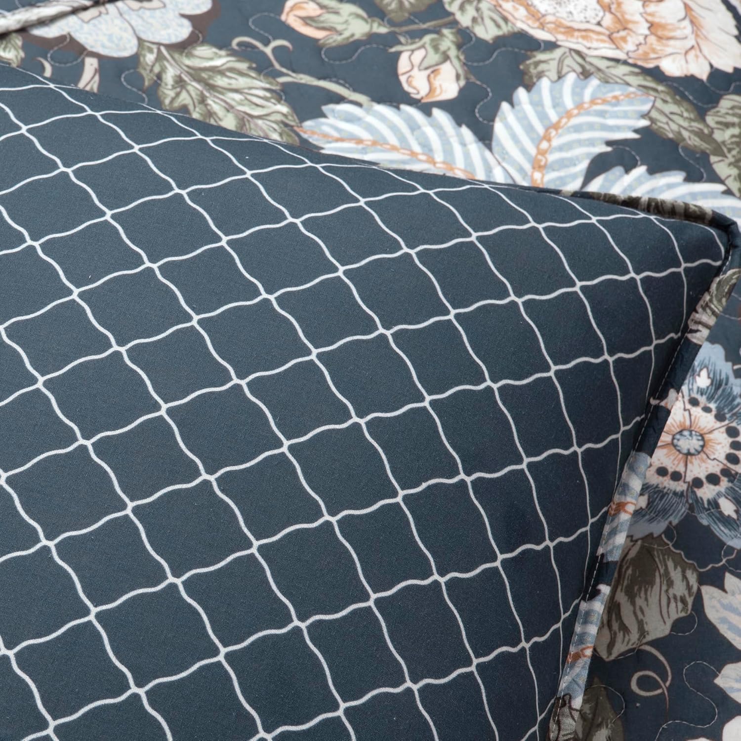 Lush Decor Sydney Reversible Cotton Quilt Set King 1
