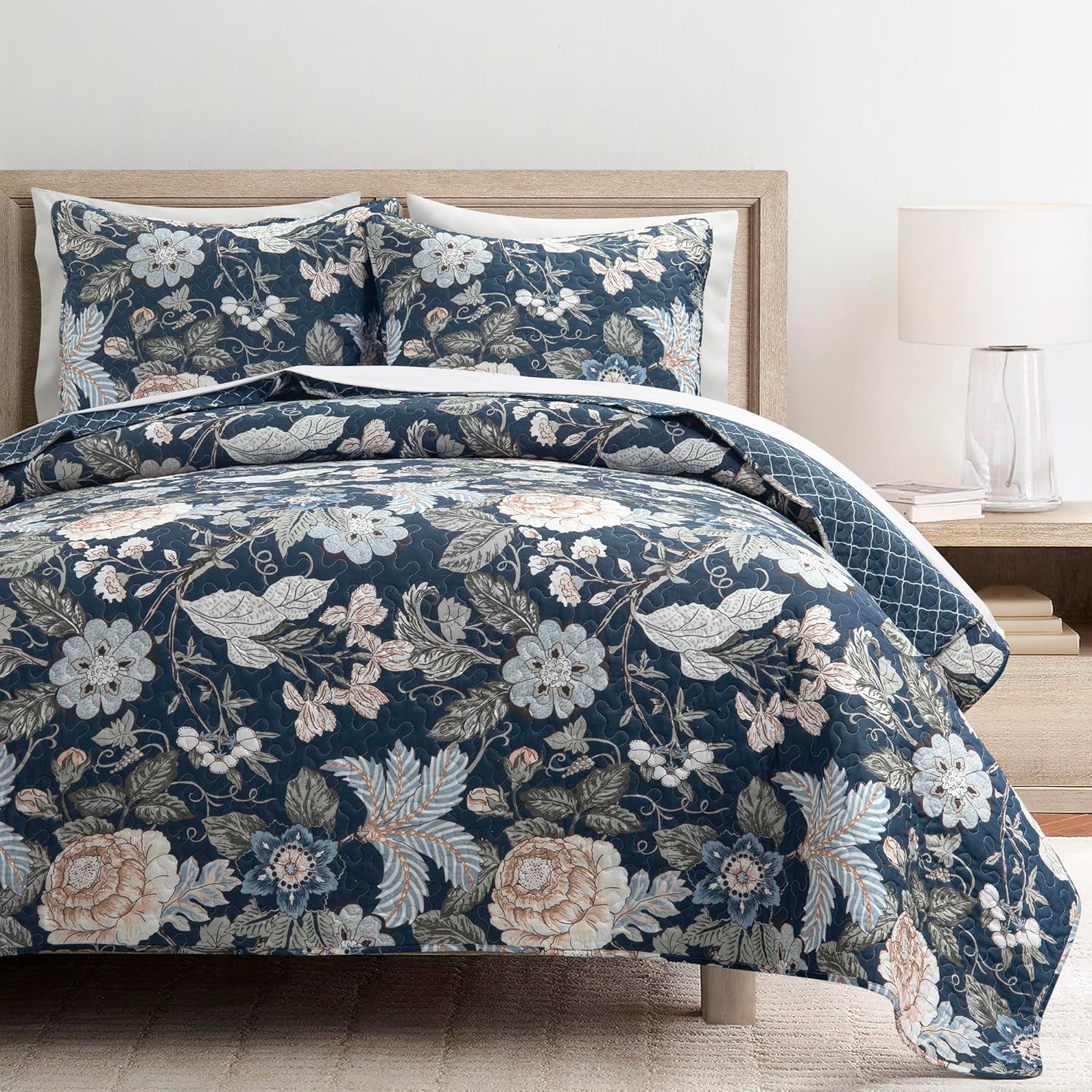 Lush Decor Sydney Reversible Cotton Quilt Set King 1