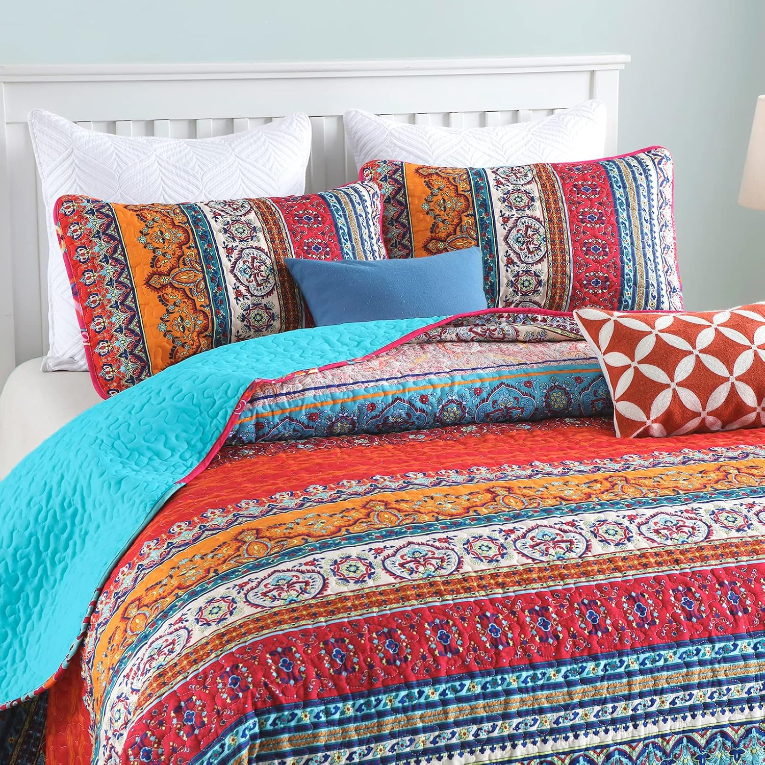 WONGS BEDDING Boho Quilt Set Queen Size