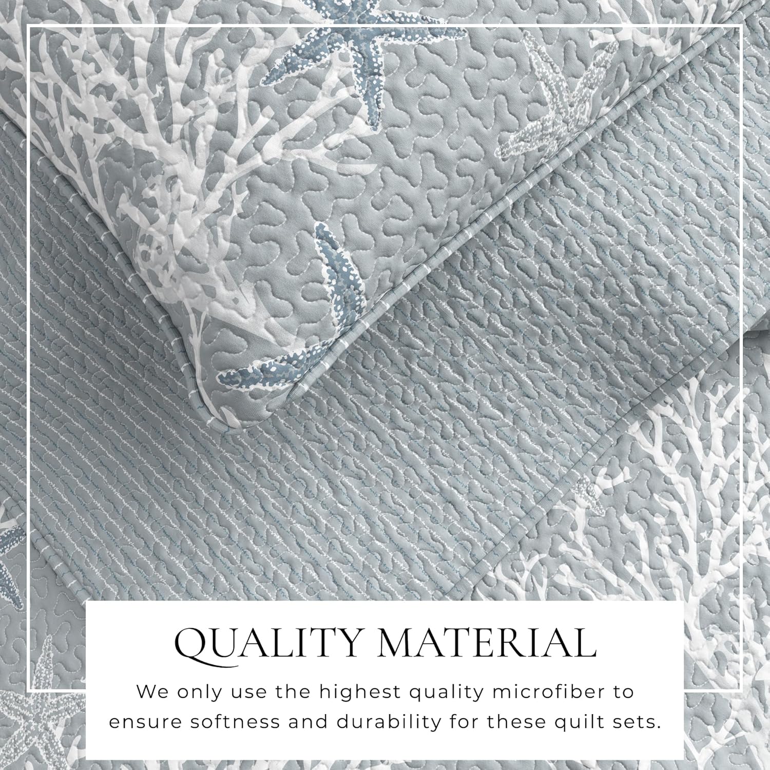Great Bay Home Full Queen Coastal Quilt Set 1
