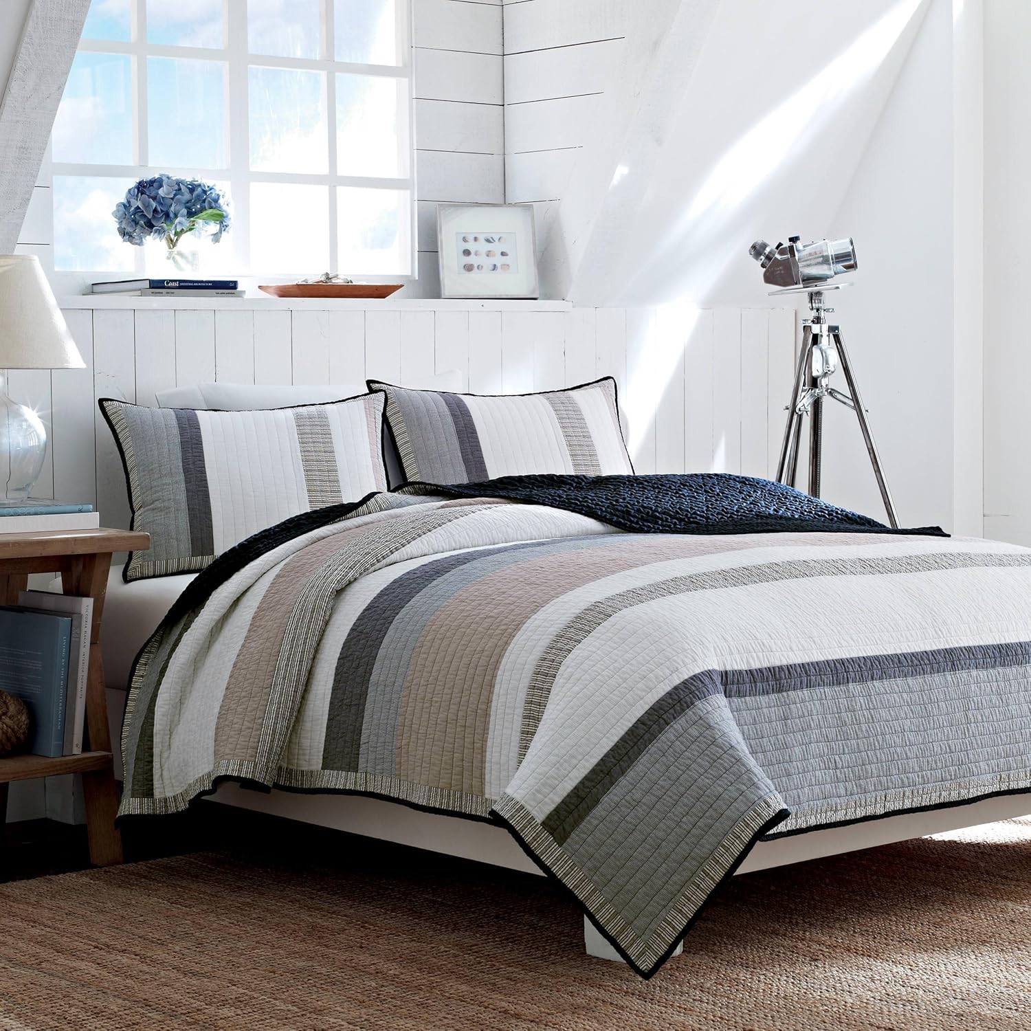 Nautica Twin Quilt Set with Matching Sham