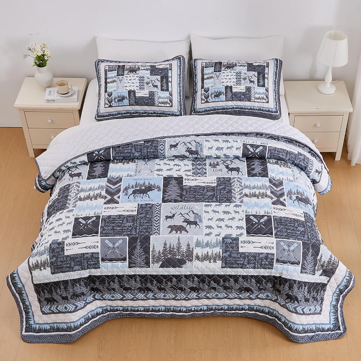 Market Place Rustic Quilt Set FullQueen Size