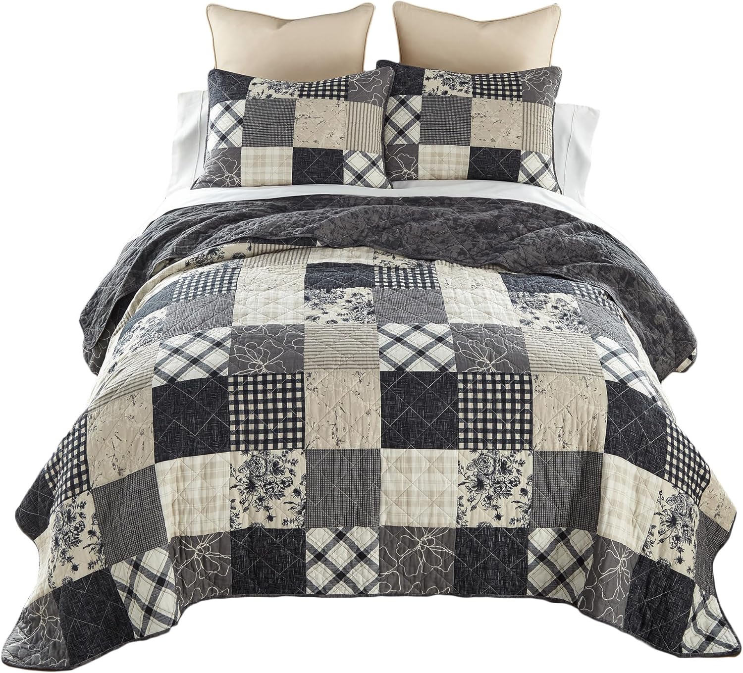 Donna Sharp Augusta Cotton Quilted Bedding Set - Queen Size