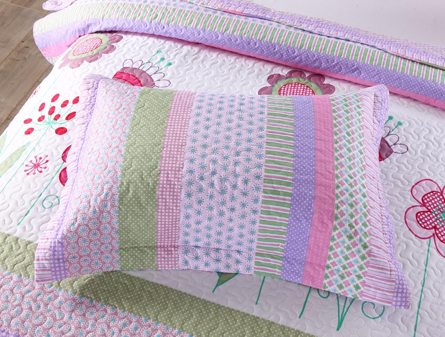 MarCielo 3 Piece Kids Bedspread Quilt Set