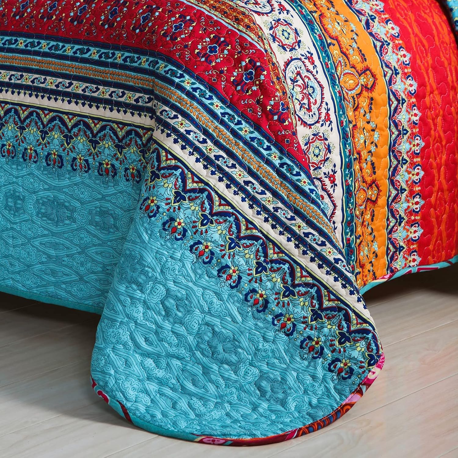 WONGS BEDDING Boho Quilt Set Queen Size
