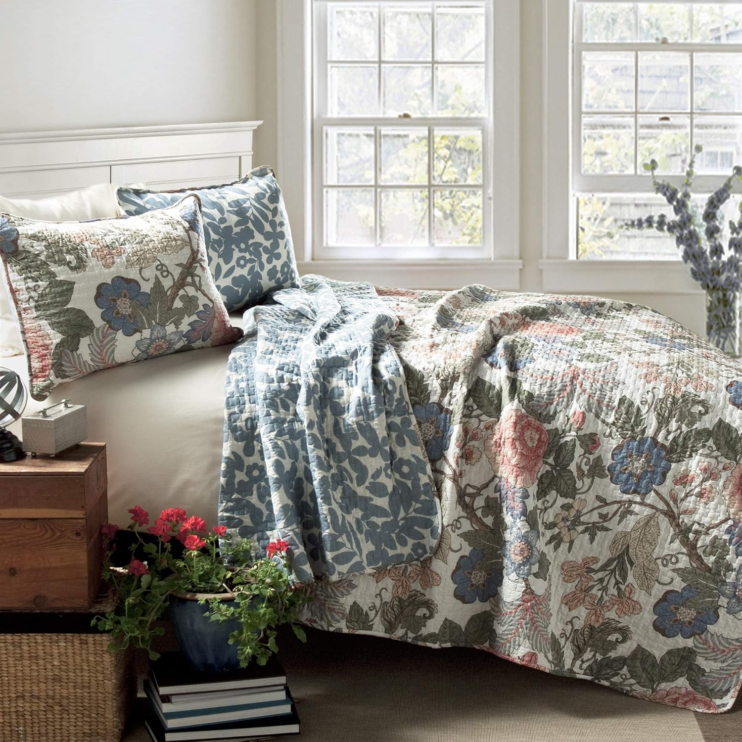Lush Decor Sydney Reversible Cotton Quilt Set King