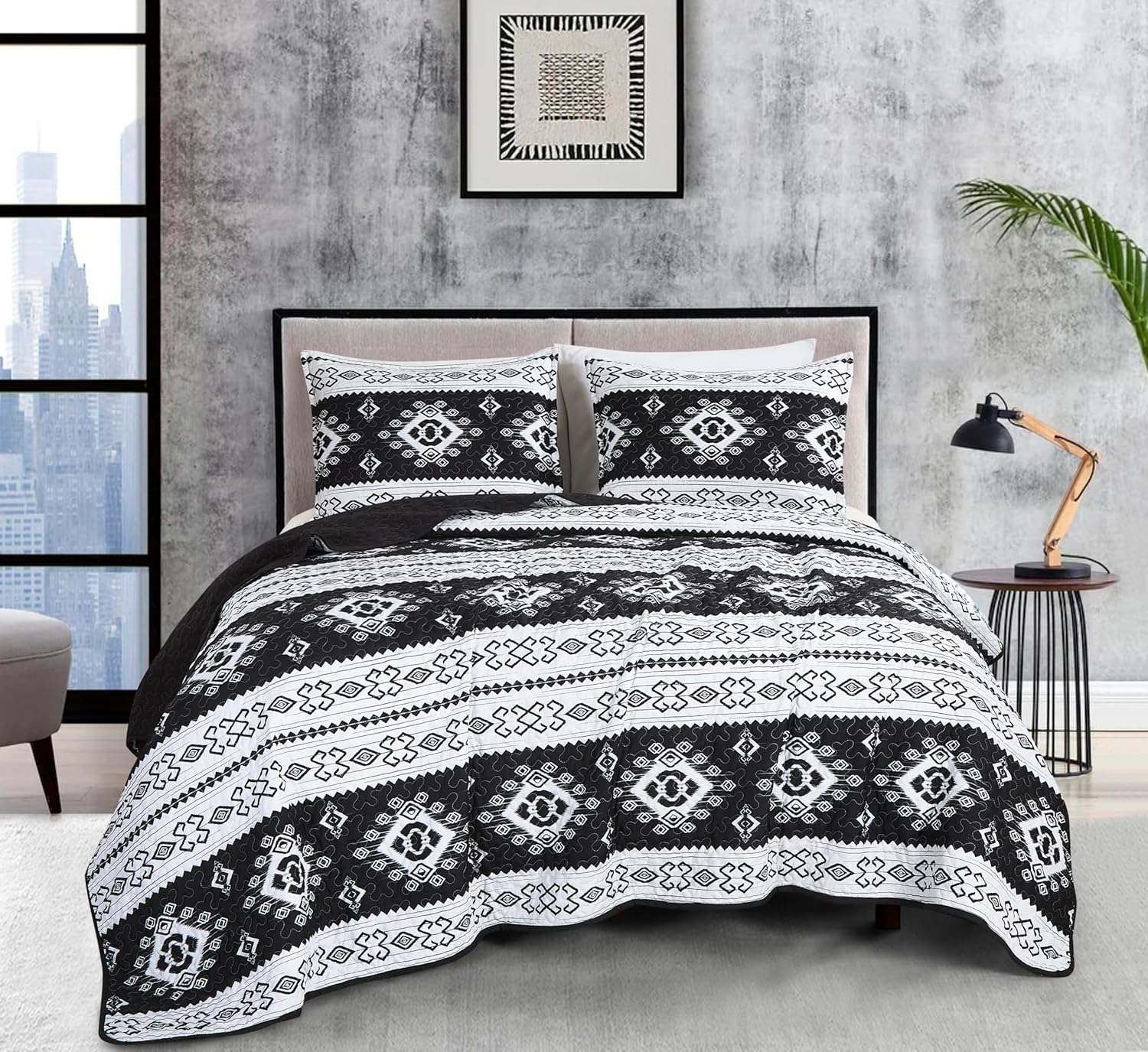 Chezmoi Collection Indie 3-Piece Quilt Set