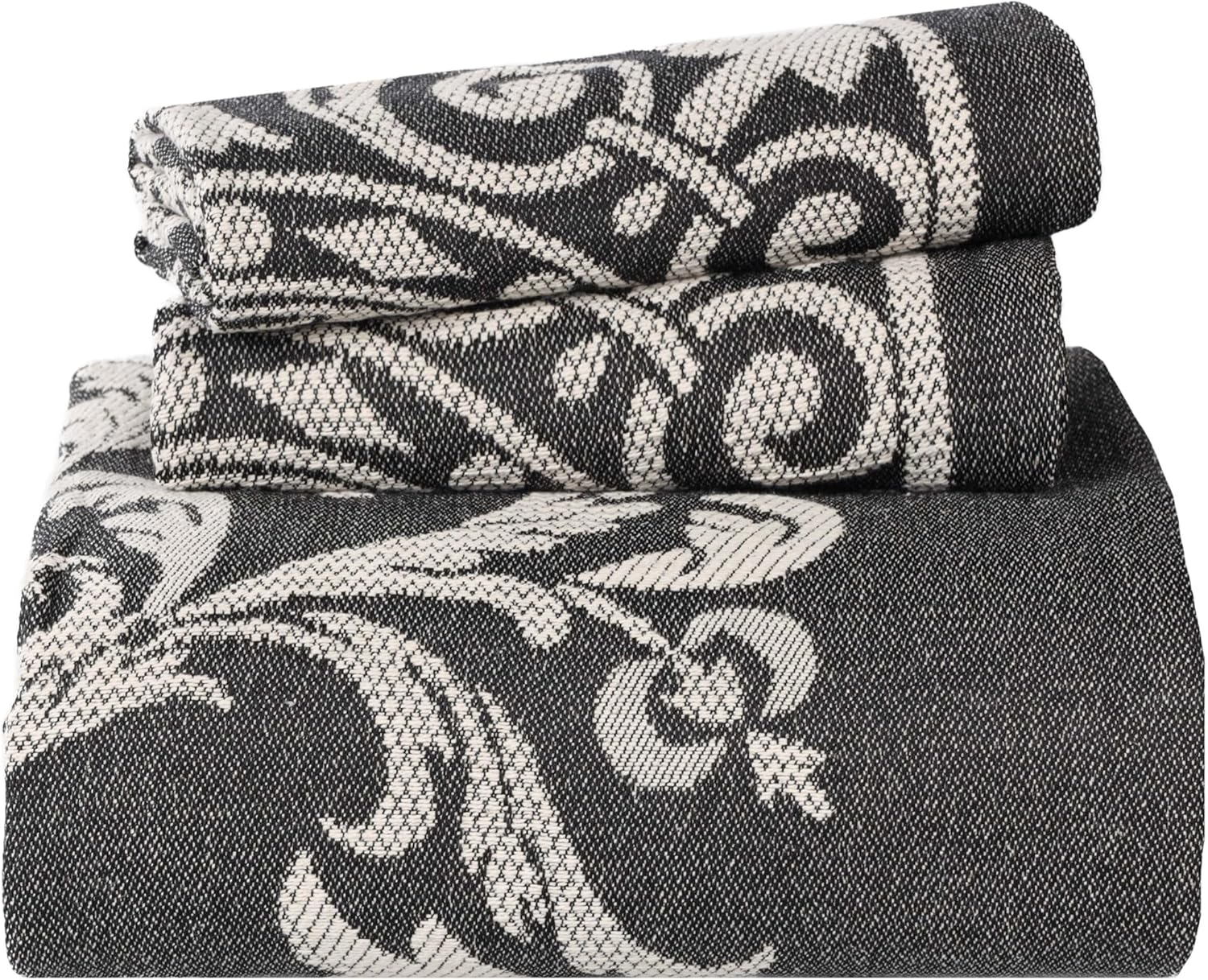 Superior Cotton Blend Bedspread Set Twin Charcoal