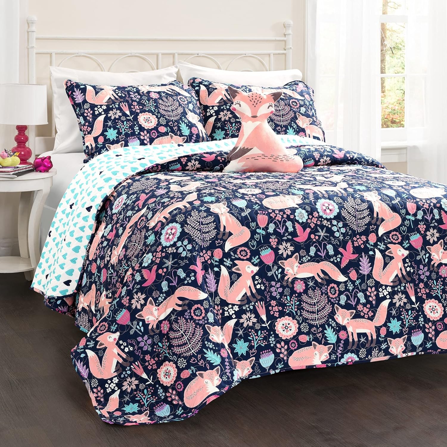 Lush Decor Pixie Fox Reversible Quilt Set - 3 Piece Twin