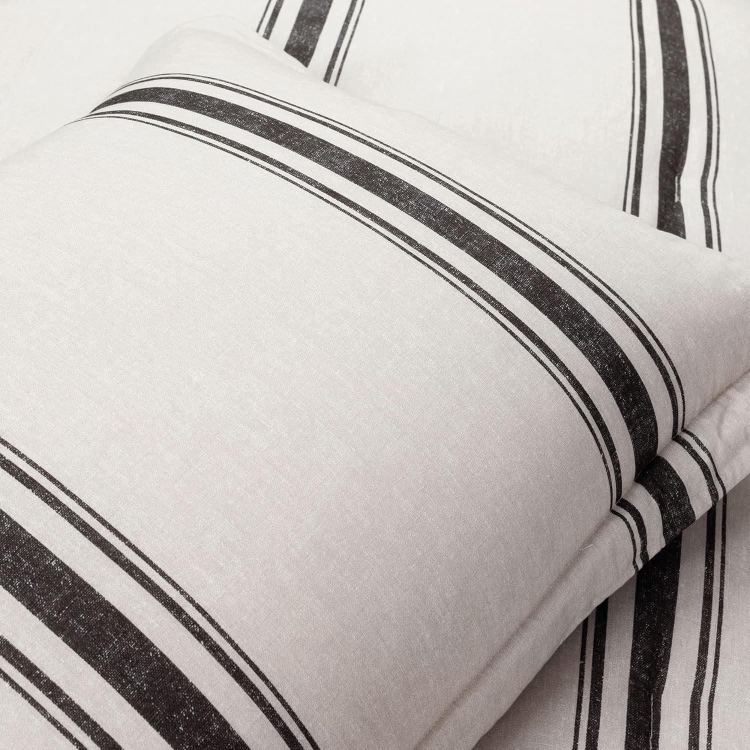 Lush Decor Farmhouse Stripe Reversible Comforter Set