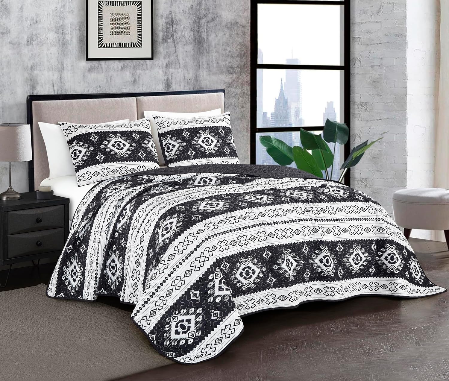 Chezmoi Collection Indie 3-Piece Quilt Set