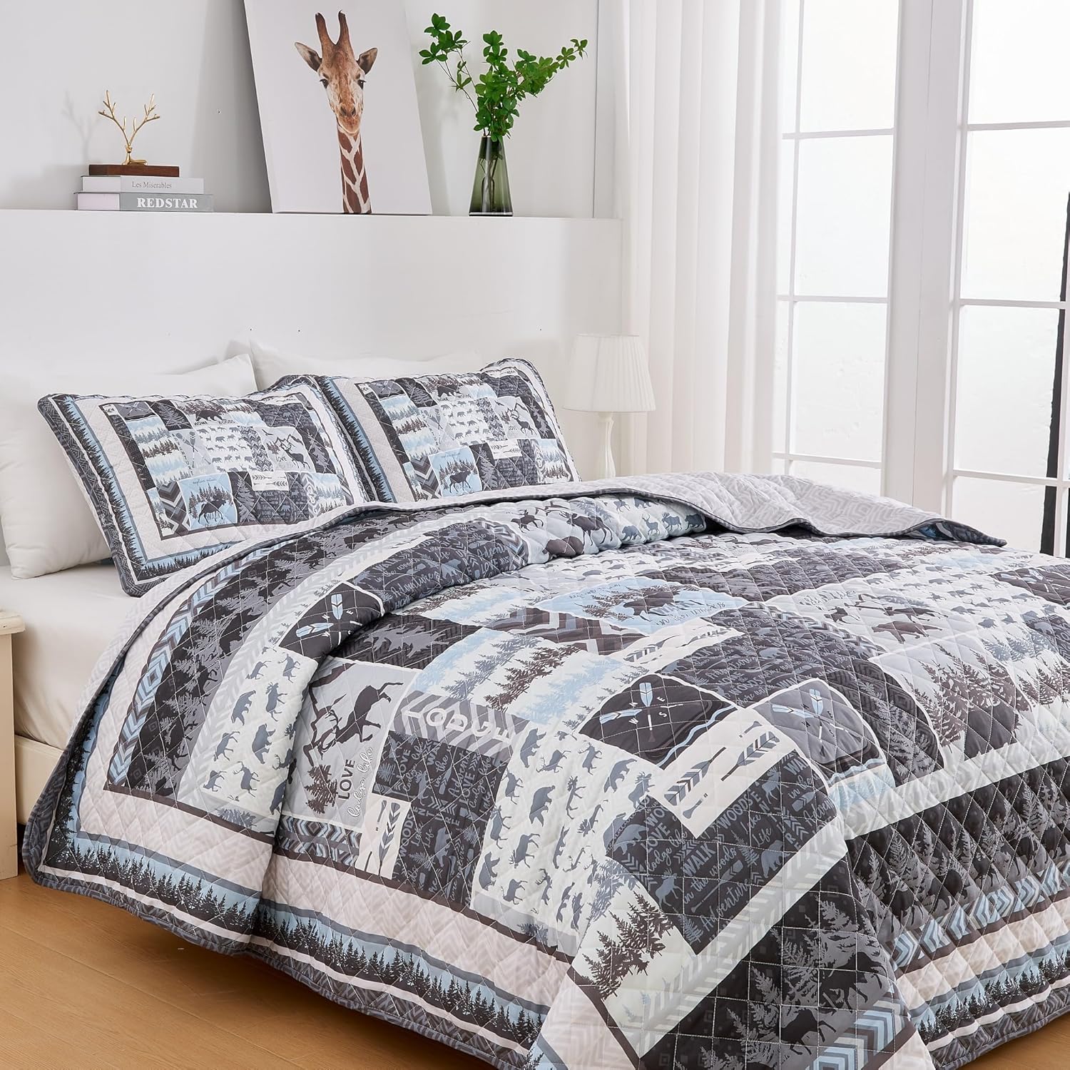 Market Place Rustic Quilt Set FullQueen Size