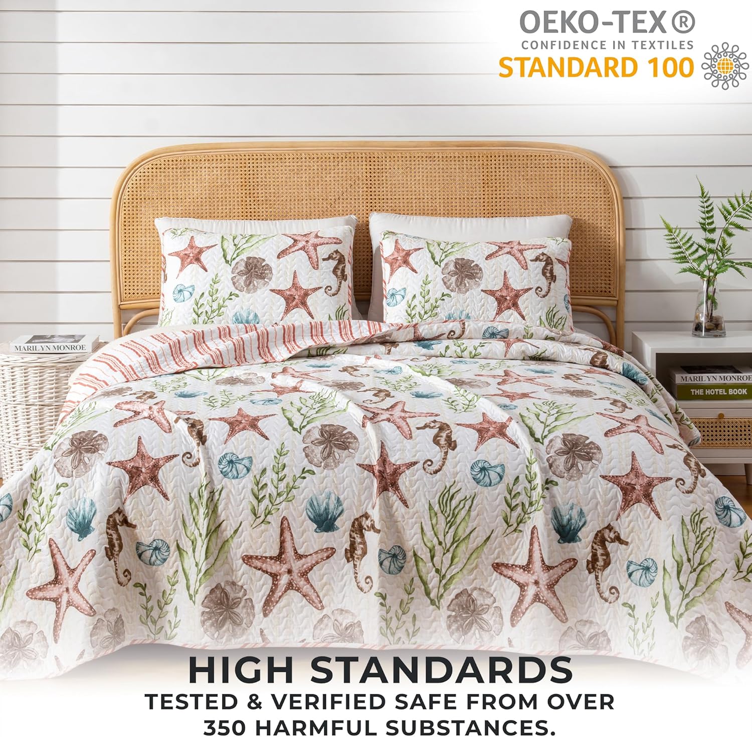 Great Bay Home Full Queen Coastal Quilt Bedding Set 1