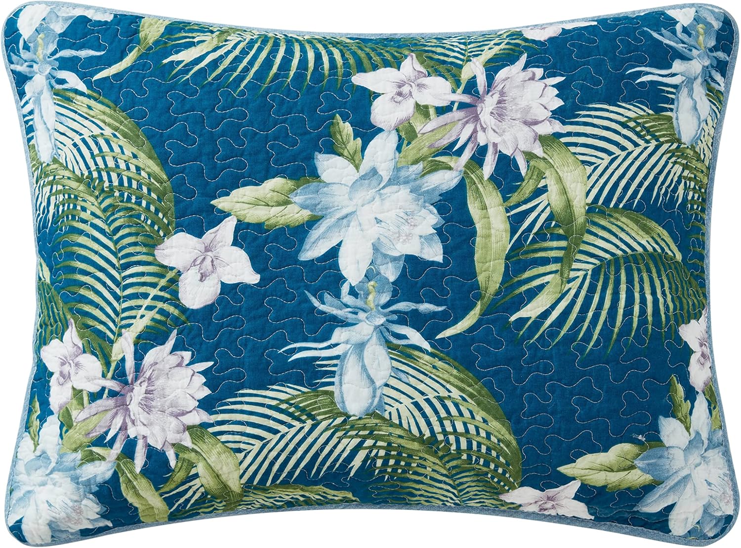 Tommy Bahama Queen Quilt Set - Southern Breeze Dark Blue