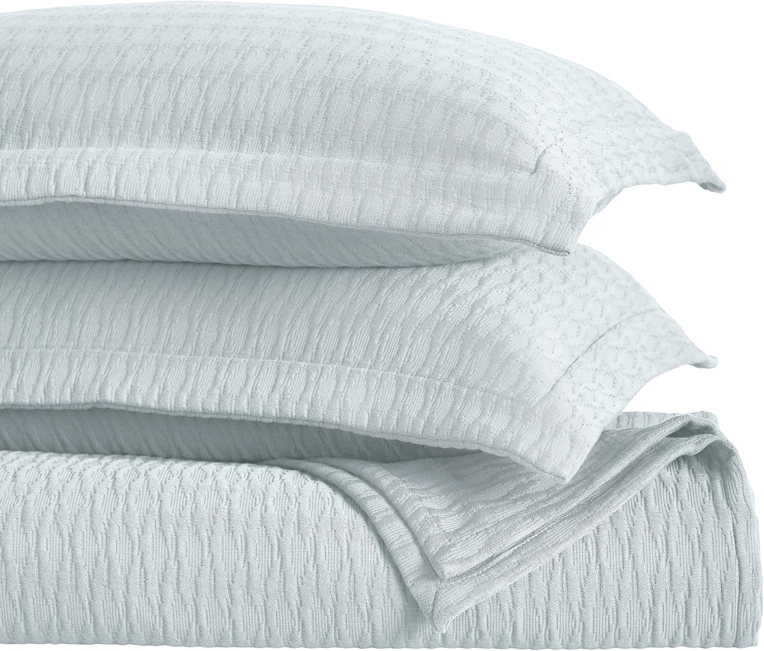 Superior 3 Piece Cotton Bedspread Set - Sky Blue 1