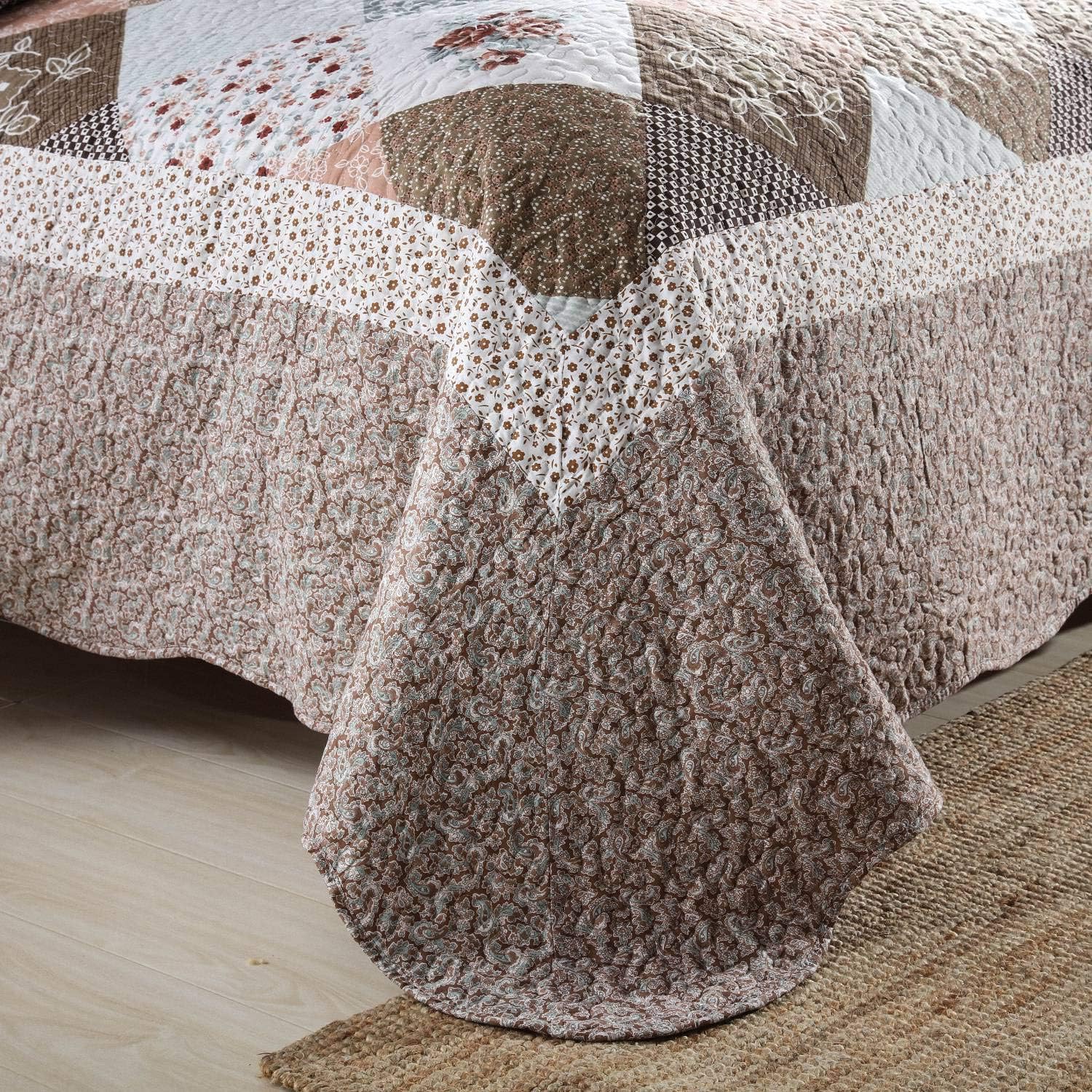 HoneiLife Quilt Set Twin Size - Reversible Microfiber Quilts