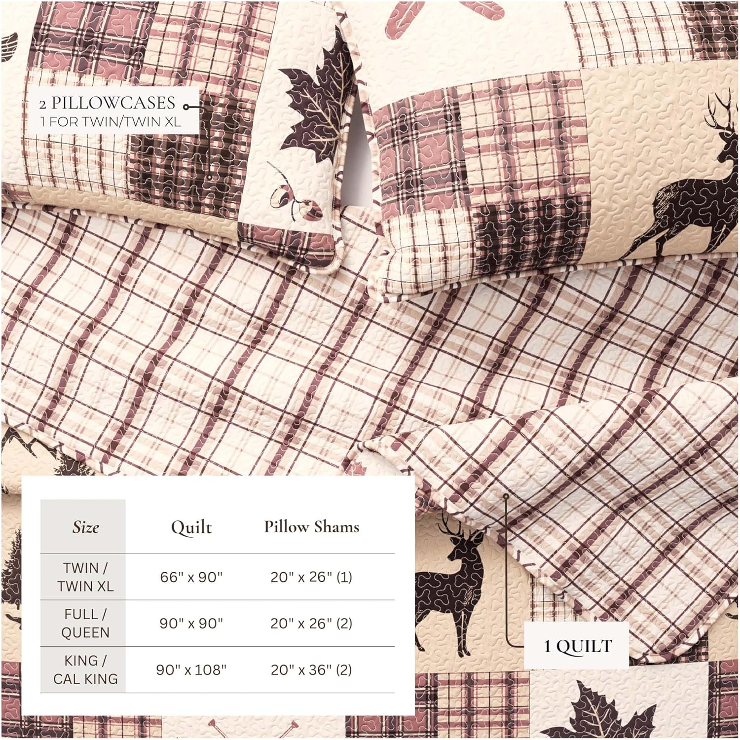 Great Bay Home Redwood King Quilt Set with 2 Shams