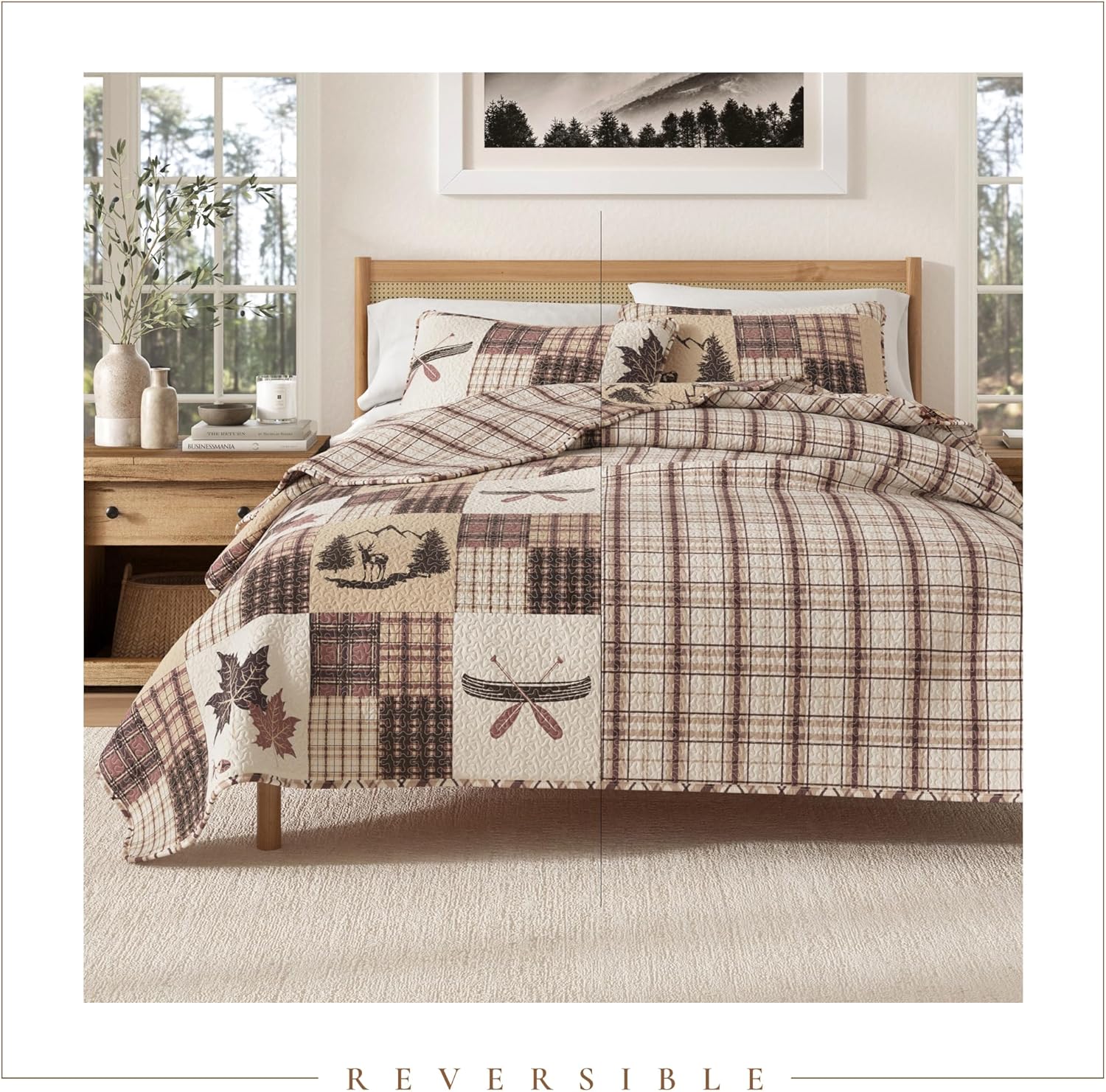 Great Bay Home Redwood King Quilt Set with 2 Shams