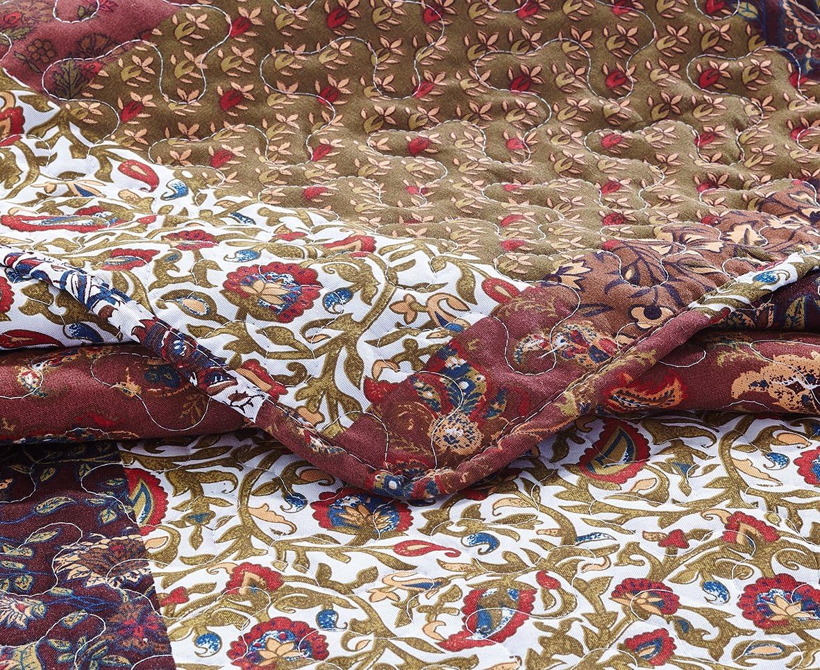 SLPR Autumn Patchwork Quilt Set Queen Size 3-Piece