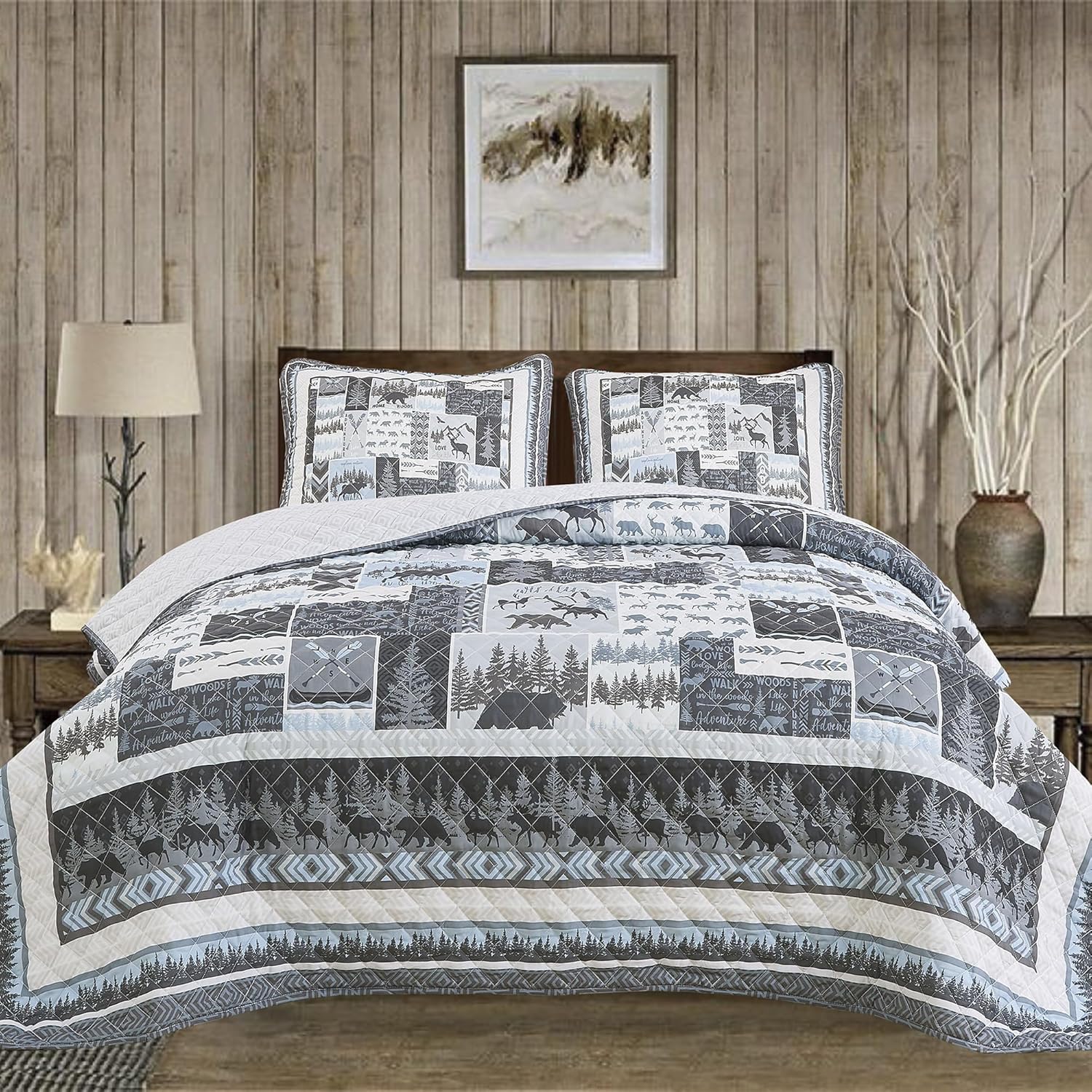 Market Place Rustic Quilt Set FullQueen Size
