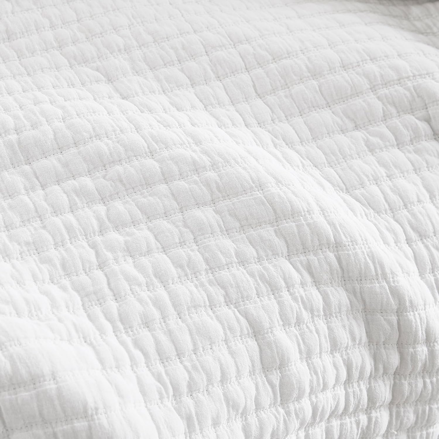 WDCOZY White Oversized Cal King Quilt Set