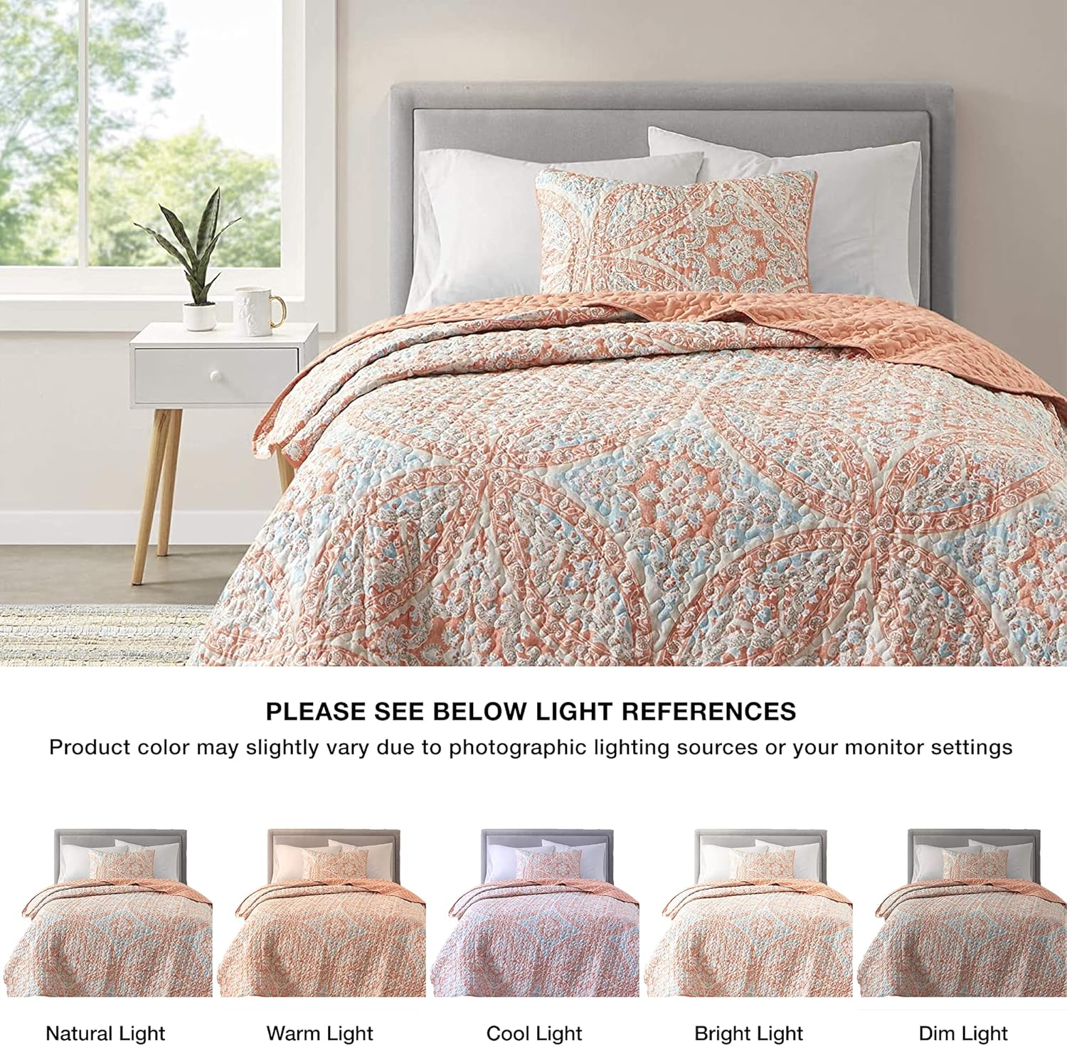 Comfort Spaces Reversible Quilt Set - Vermicelli Stitching All Season TwinTwin XL