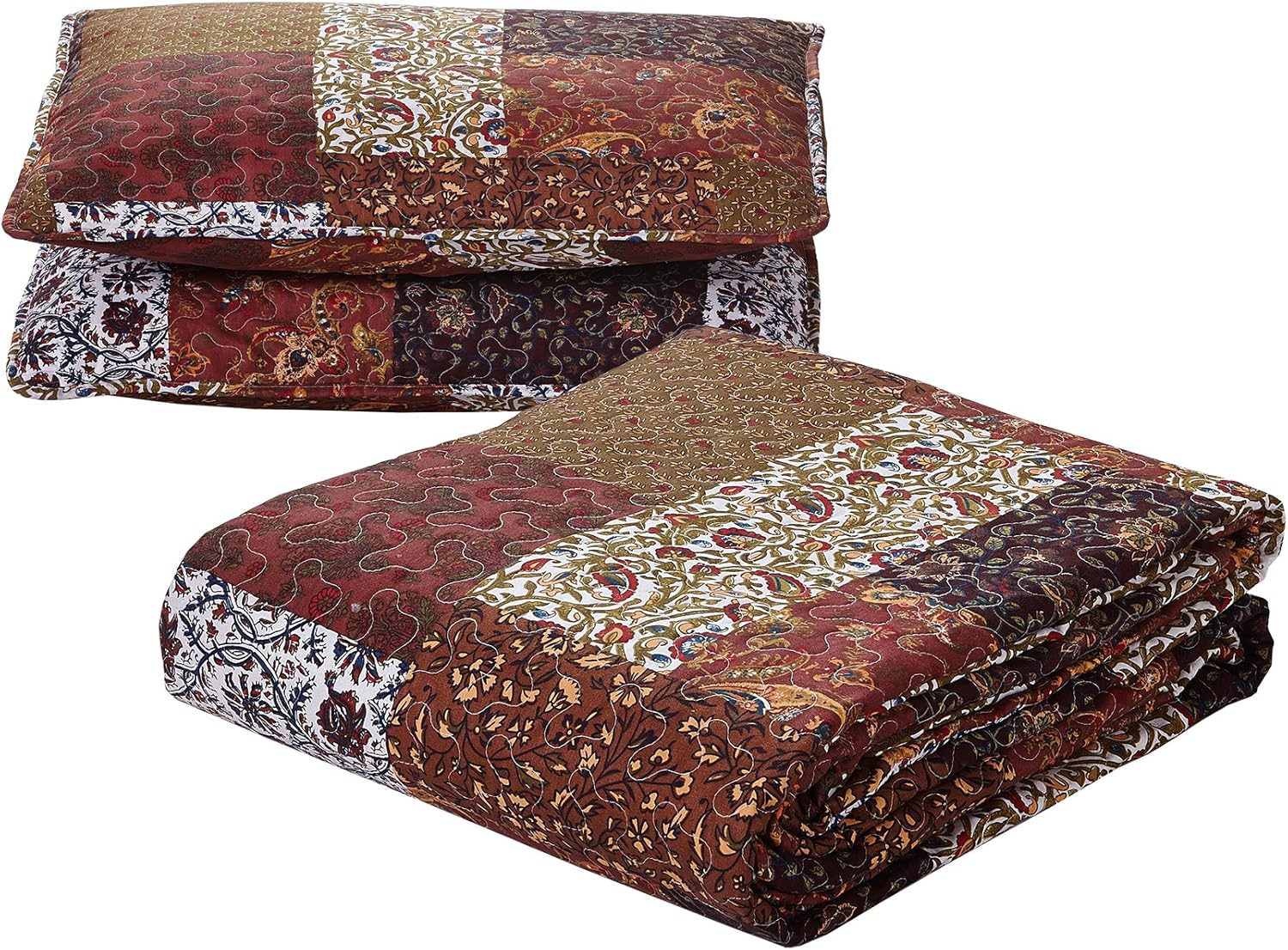 SLPR Autumn Patchwork Quilt Set Queen Size 3-Piece