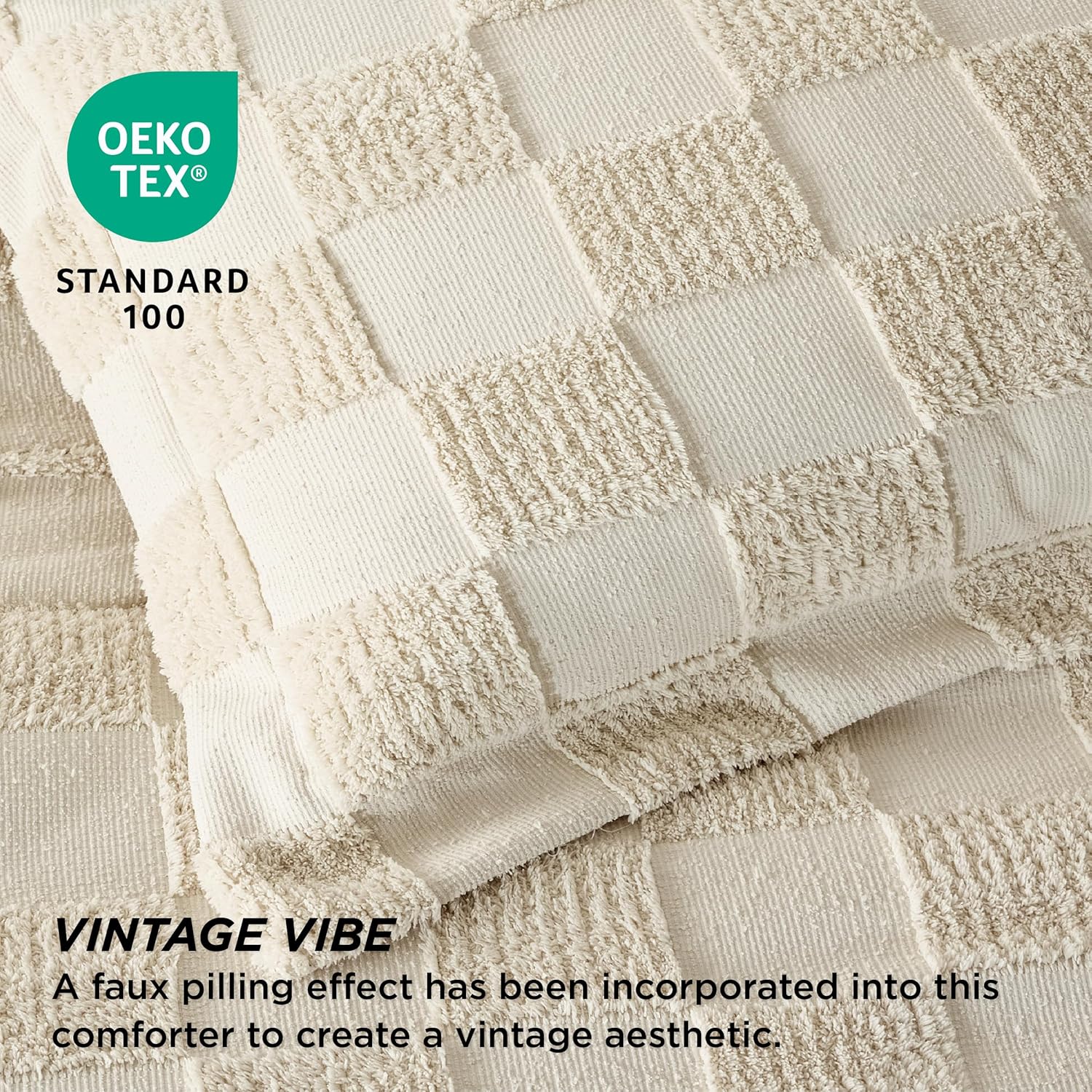 Bedsure Queen Comforter Set Beige