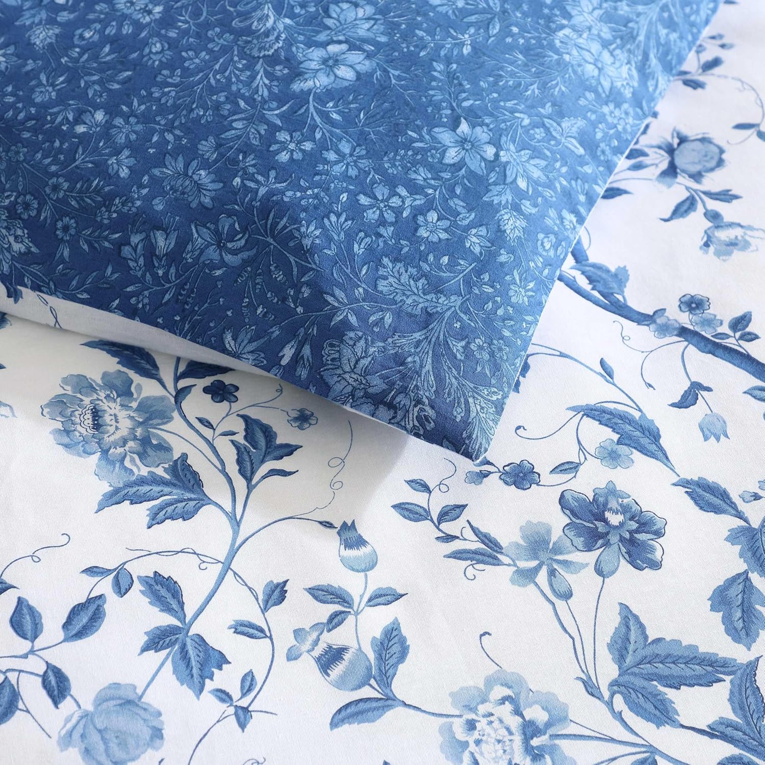 Laura Ashley Queen Comforter Set with Shams and Throw Pillows