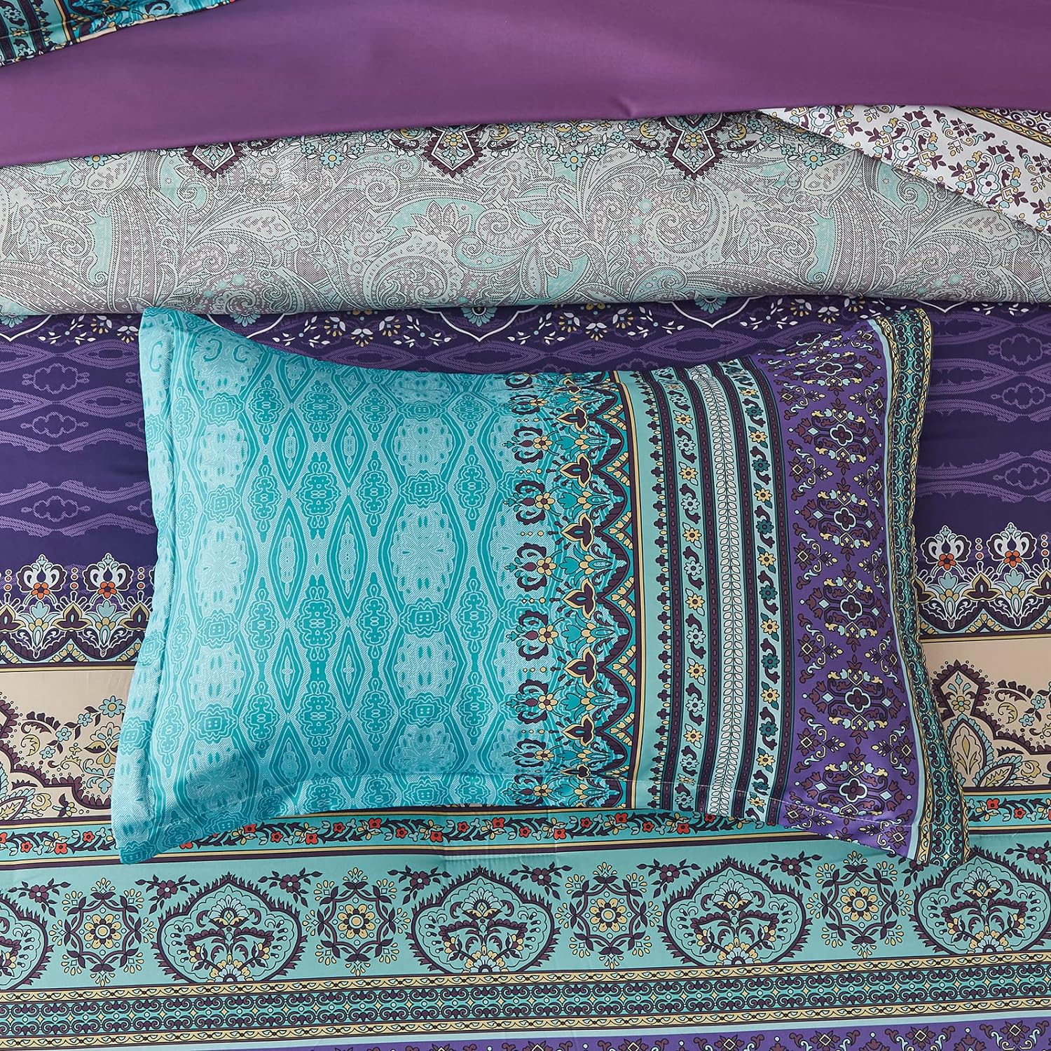 Cottolester Bohemian Striped 8-Piece Bed Set Queen Size