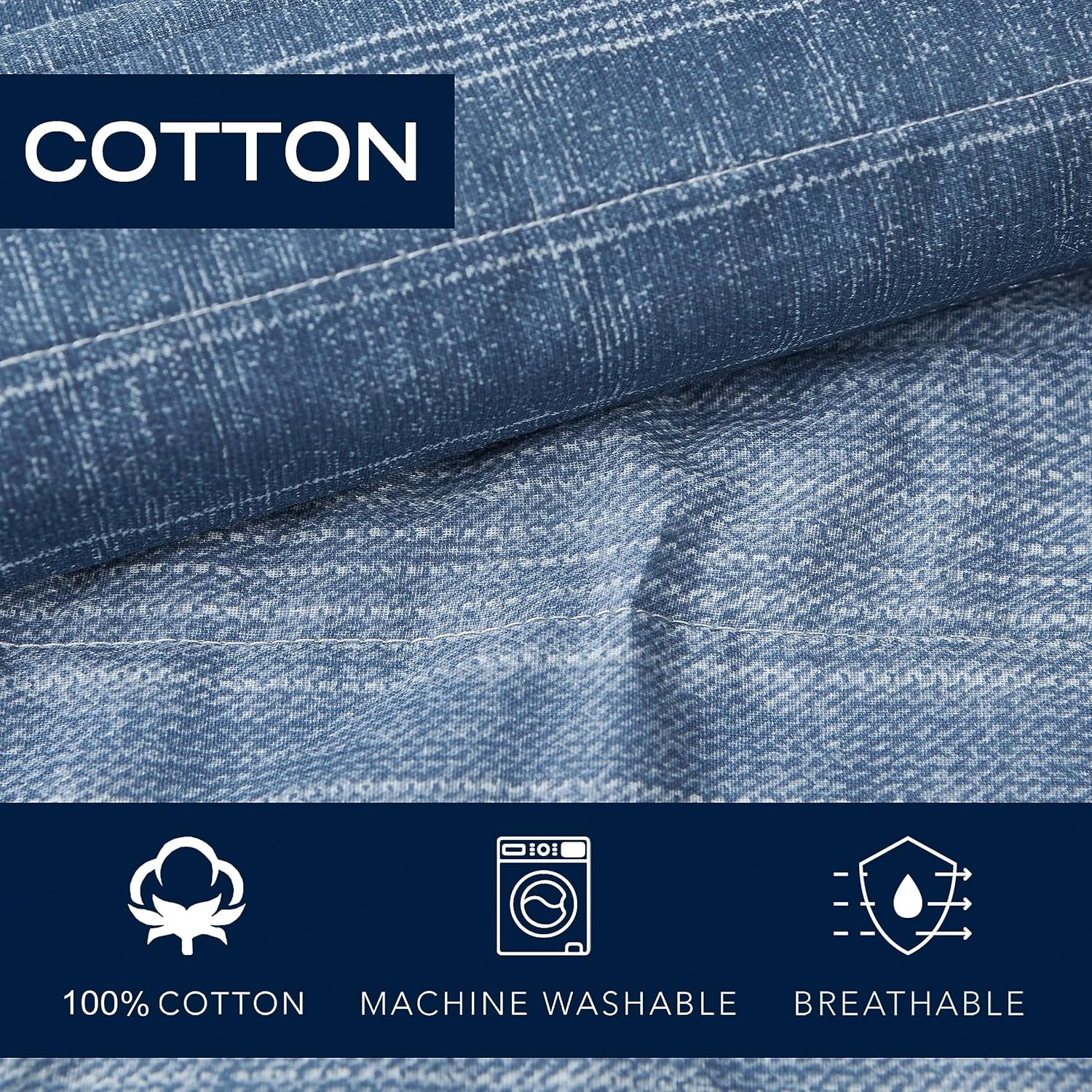 Nautica Twin Quilt Set - Ridgeport Blue Cotton Reversible Bedding