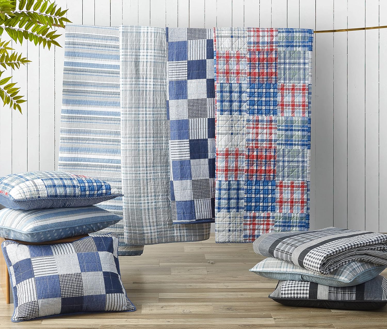 Nautica Queen Quilt Set - Saltmarsh Blue 1