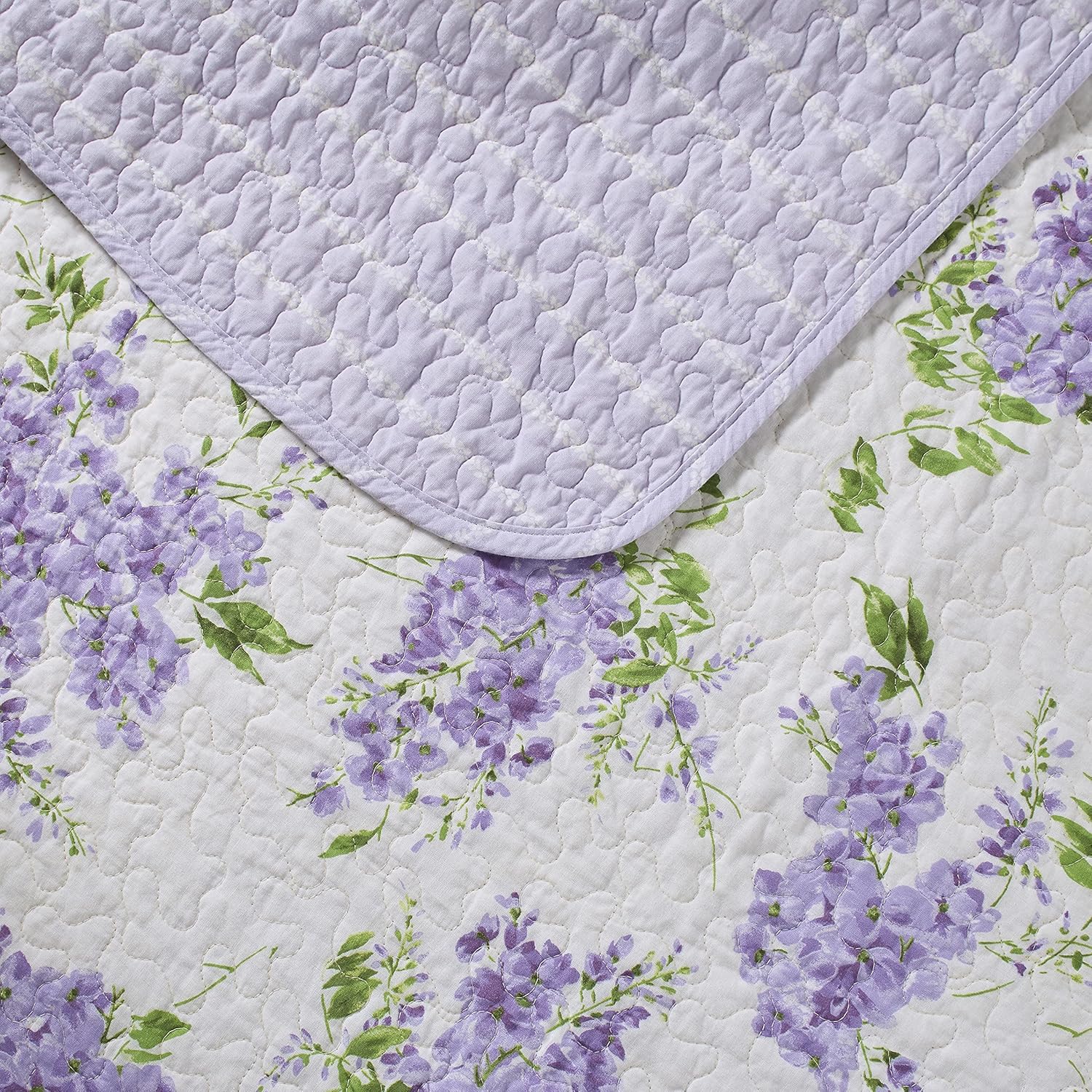 Laura Ashley Queen Quilt Set with Reversible Cotton Shams